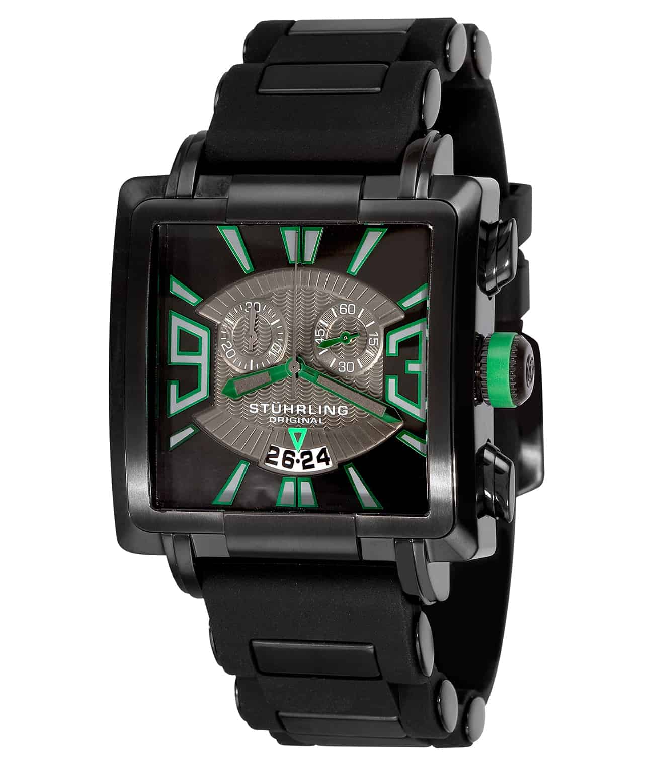 Grey Dial / Black PVD Case / Black Silicone Strap Black PVD Tang Buckle 2