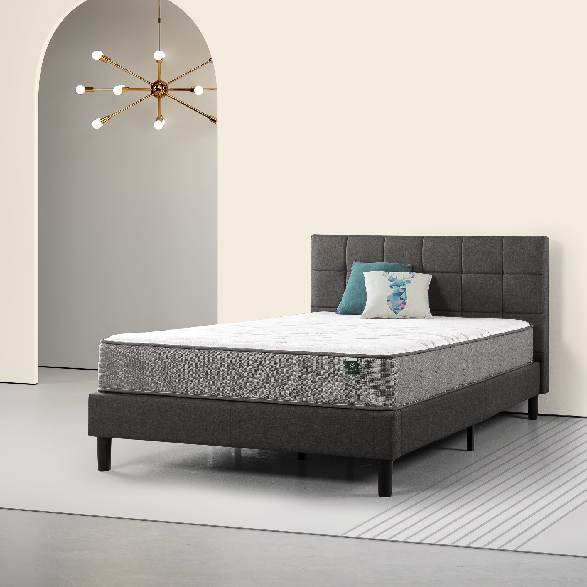Zinus 10 Inch Tight Top iCoil® Mattress - Medium Firm Hybrid Spring & Foam Mattress for Back Pain Relief - Perfect for Bedroom, Guest Room & RV Use
