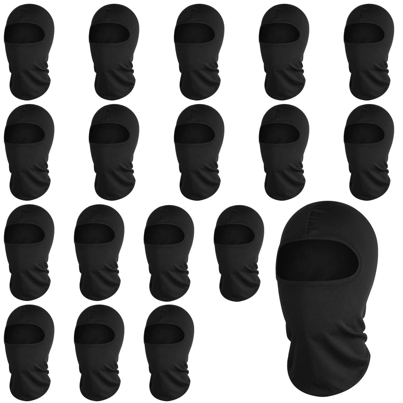18Pcs Balaclava Ski Masks for Men & Women - Winter Face Cover with UV Protection, Breathable Full Face Mask for Skiing, Snowboarding, Motorcycling & Outdoor Activities - Black Shiesty Mask Pack (Cold Weather & Sun Protection)