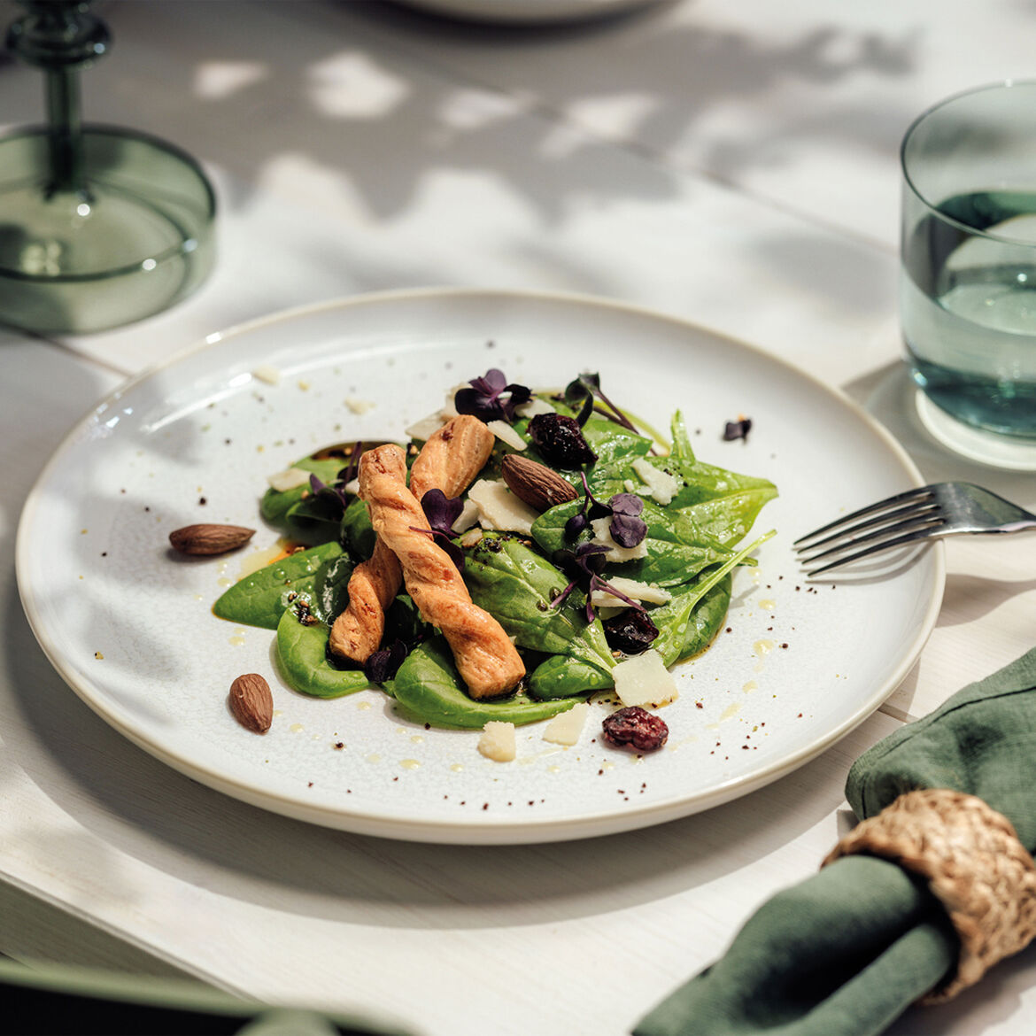 Premium Handcrafted Cotton Dinner Plates (Set of 4) - Elegant Tableware for Fine Dining, Dinner Parties & Home Decor