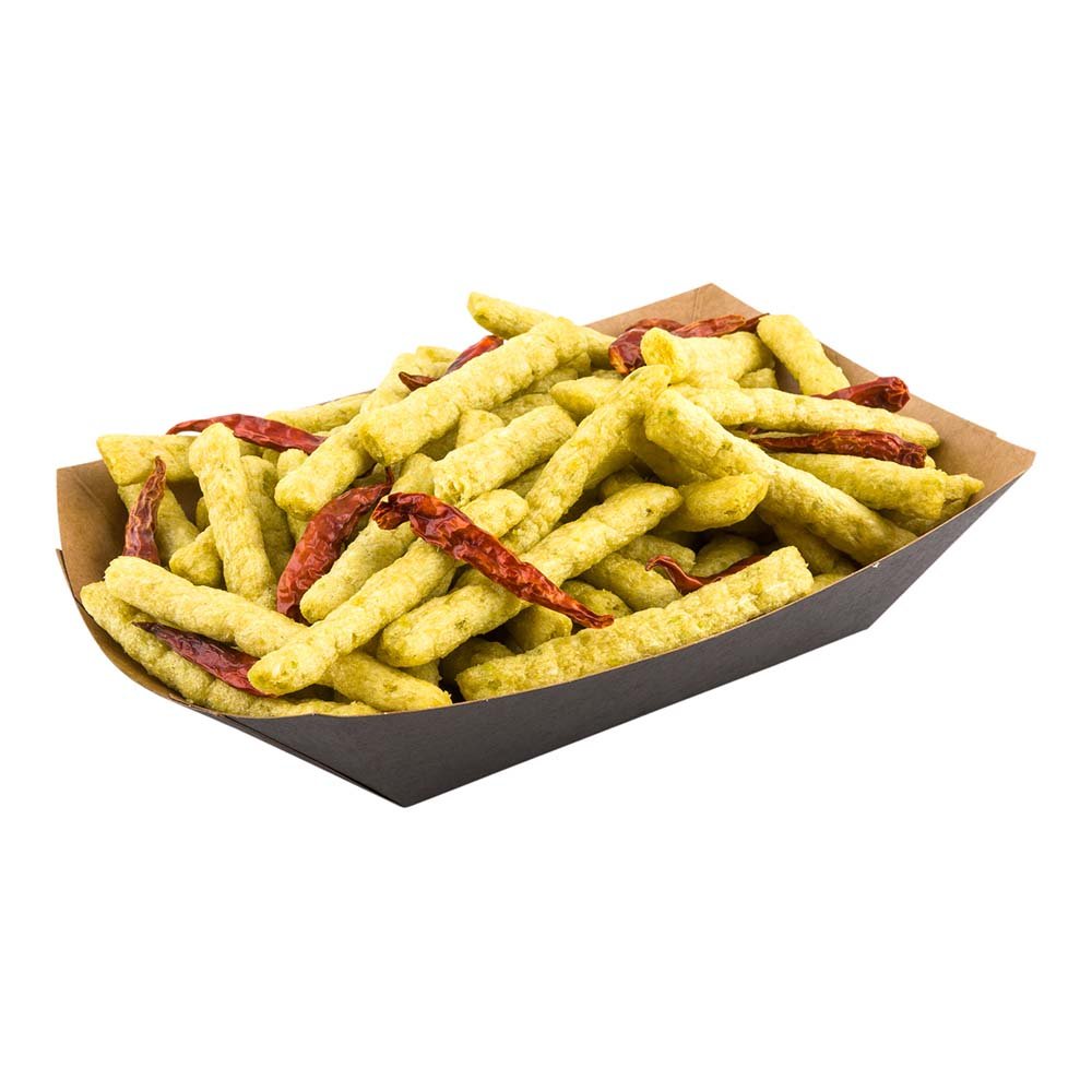 Bio Tek 1/2 Pound Heavy-Duty Disposable Paper Food Trays - 400 Count Greaseproof Black Food Boats for Snacks, Appetizers & Treats | Perfect for Parties, Carnivals, Restaurants & Food Service