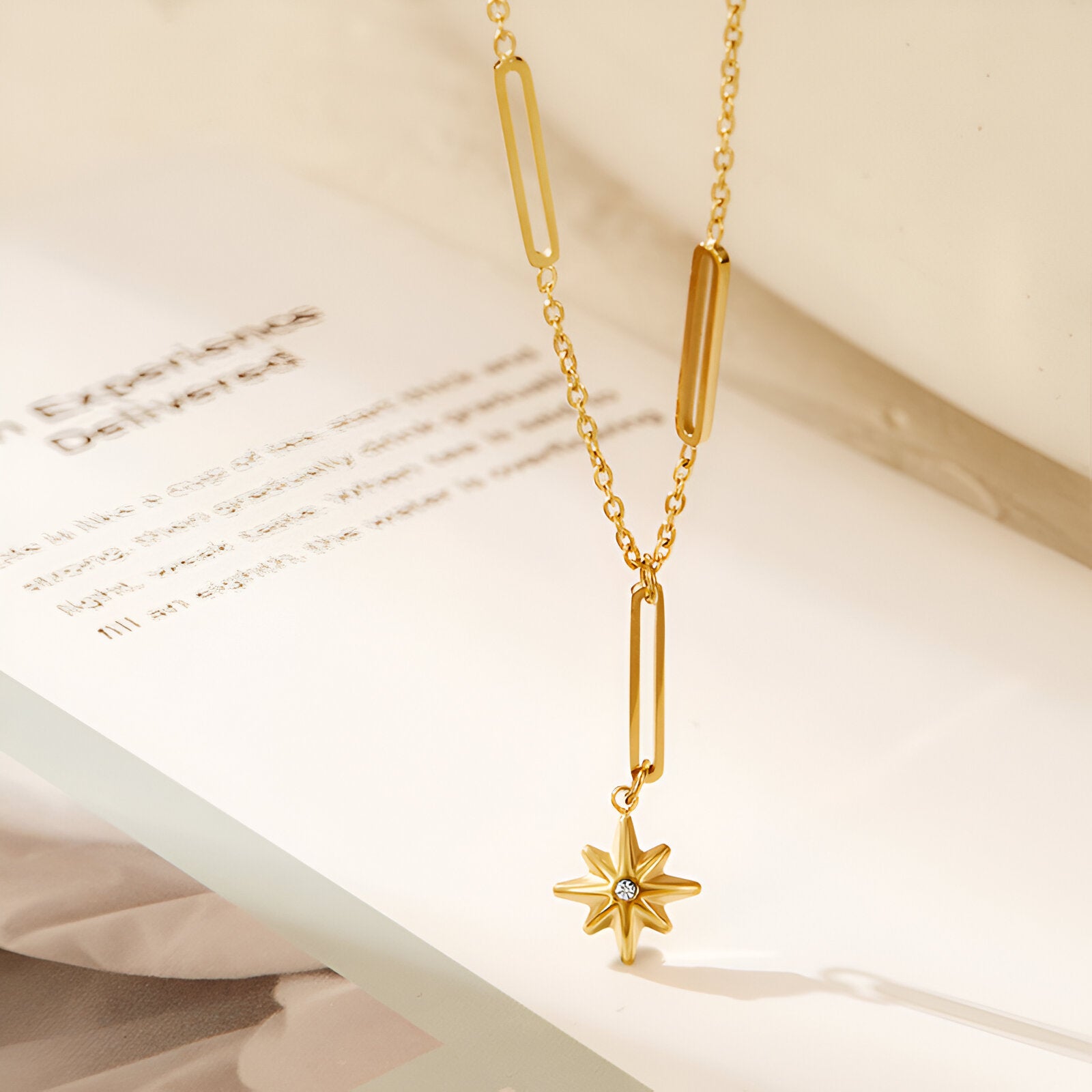 18K Gold Star Ball Pendant Necklace with Half Chain - Elegant Layered Jewelry for Women | Perfect for Date Night, Party & Everyday Wear