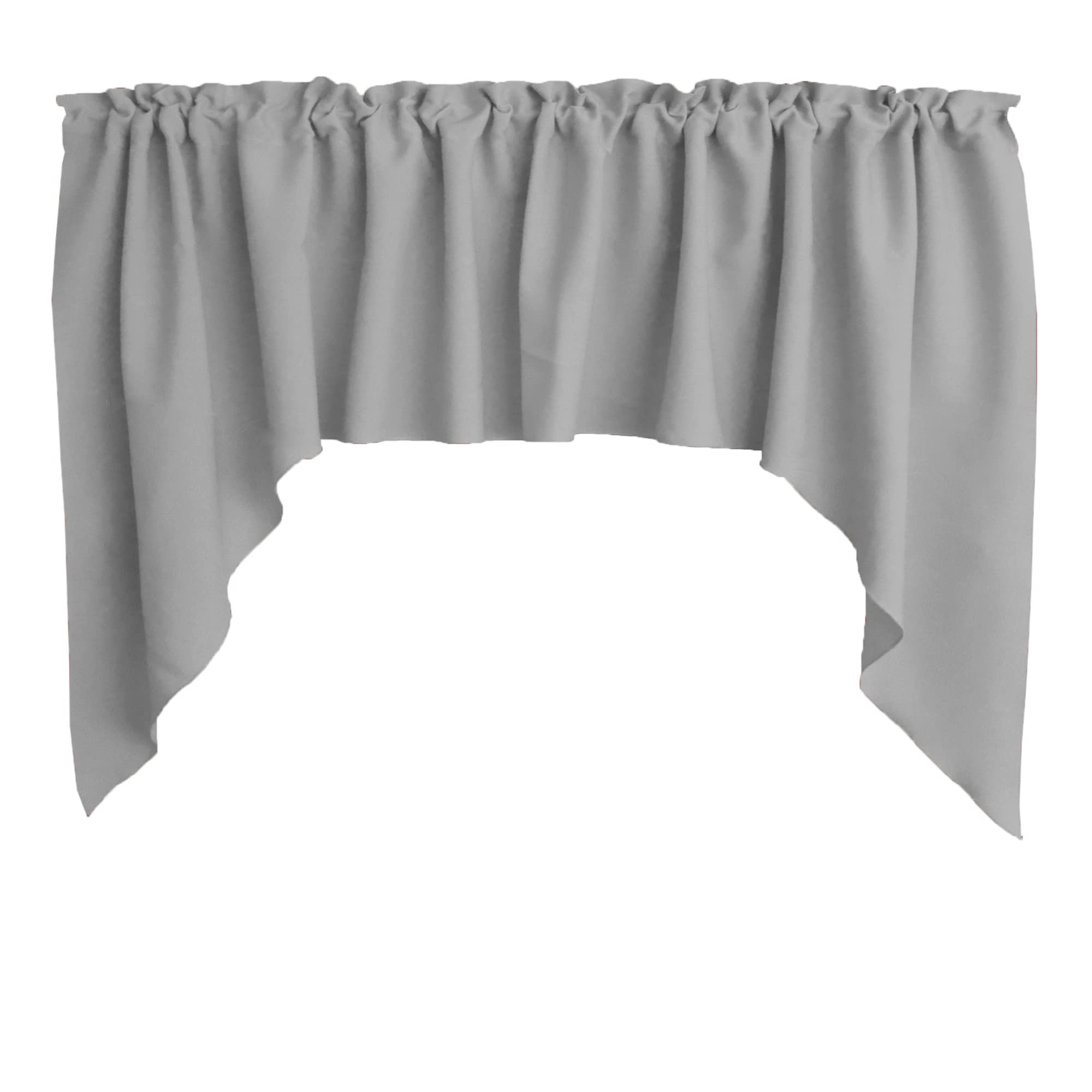 Premium Solid Poplin Window Valance Curtain - Elegant Home Décor for Bedroom, Nursery & Kitchen (Silver) | Perfect for Adding Style & Privacy to Any Room