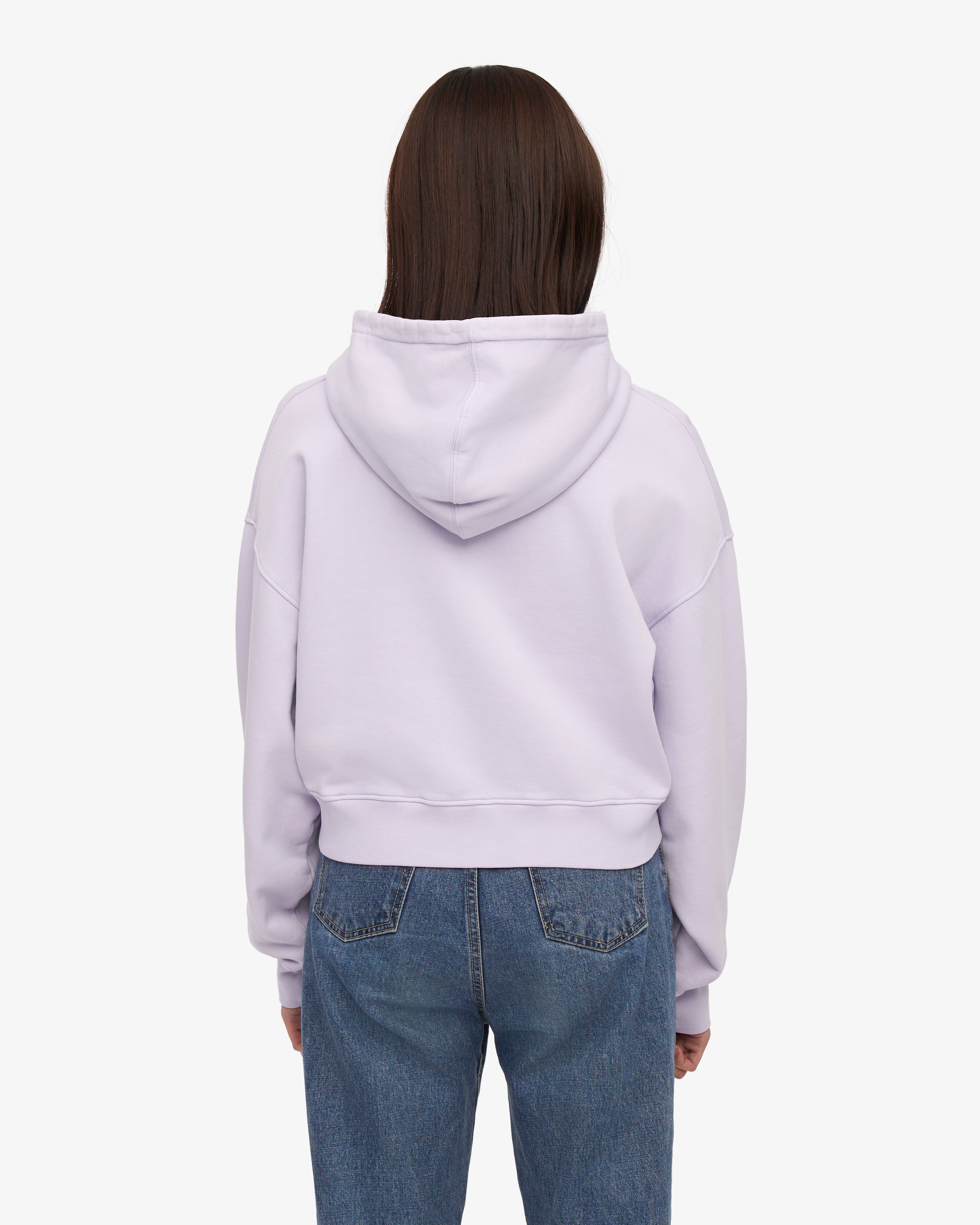 Organic Crop Zip Hoodie - Soft Yellow | Women's Casual Pullover Sweatshirt for Yoga, Gym & Streetwear Fashion