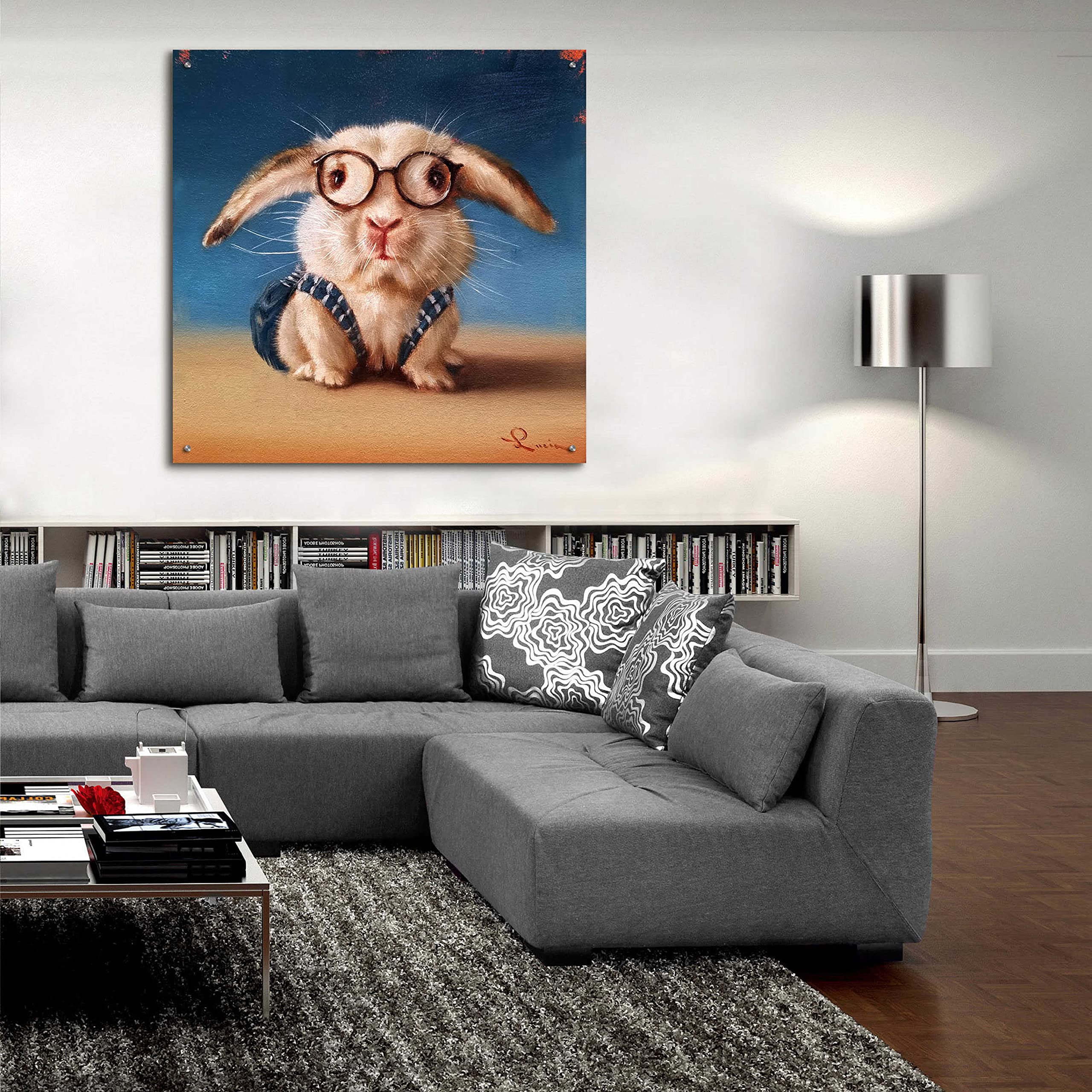 Lucia Heffernan 'Back to School' Acrylic Glass Wall Art - 36x36 Inch Modern Canvas Painting for Home & Office Decor | Perfect for Classrooms, Kids Rooms & School Themed Spaces