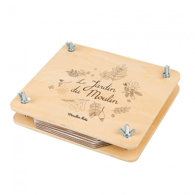 Moulin Roty Flower Press Kit - Botanical Flower Press for Kids & Adults - Perfect for DIY Crafts, Nature Exploration, and Scrapbooking