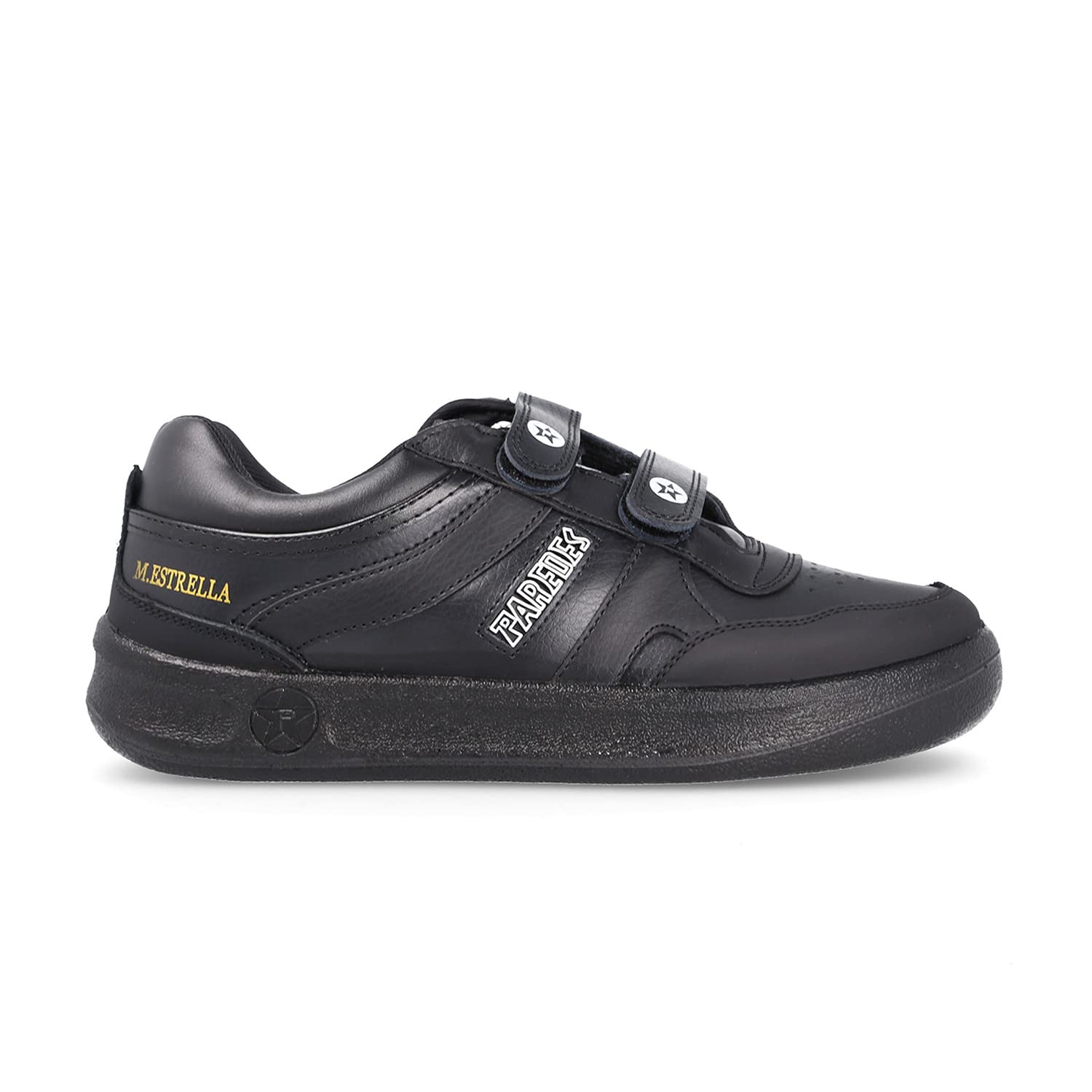 Estrella Genuine Leather Velcro Sneakers EU 41 Black - Comfortable Casual Shoes for Men & Women, Perfect for Walking, Running, and Daily Wear