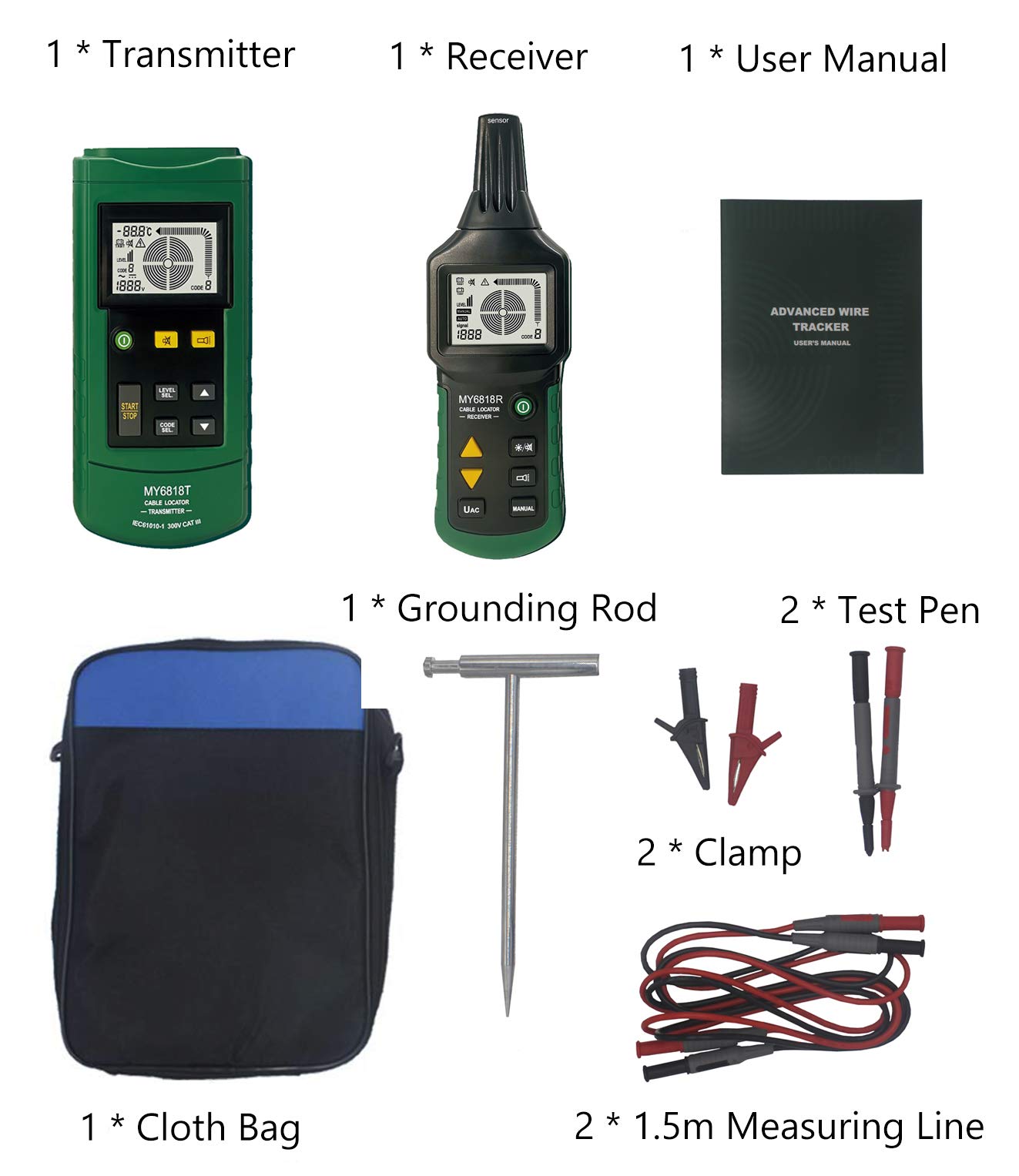 **AUTENS Professional Cable Locator & Wire Tracker - Underground Pipe Detector & Cable Toner Finder for Electricians & DIY Projects (Ideal for Wall, Floor & Outdoor Use)**