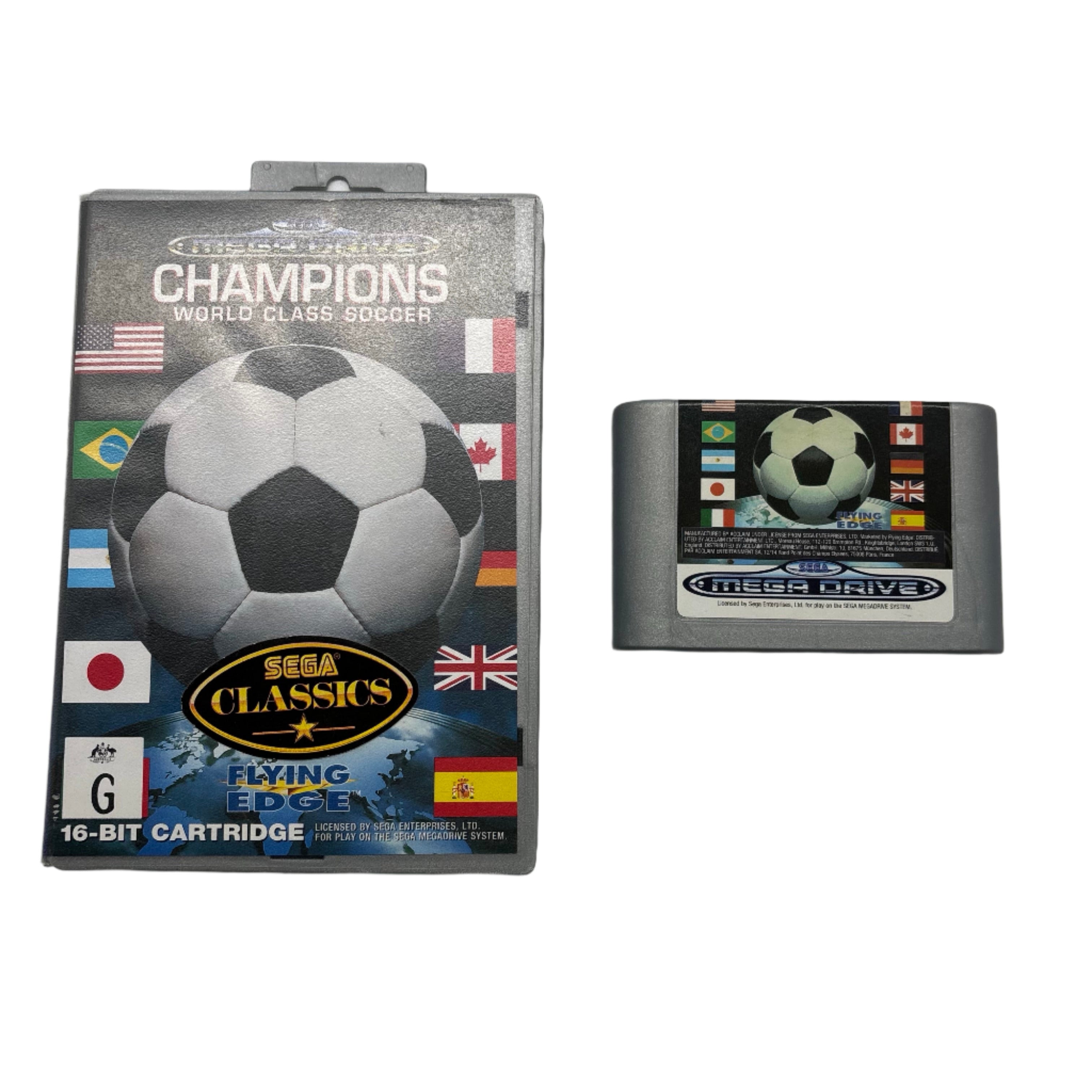 Champions World Class Soccer - Sega Mega Drive PAL Retro Video Game - Perfect for Soccer Fans & Classic Gaming Enthusiasts | Great for Nostalgic Gaming Nights & Sports-Themed Parties