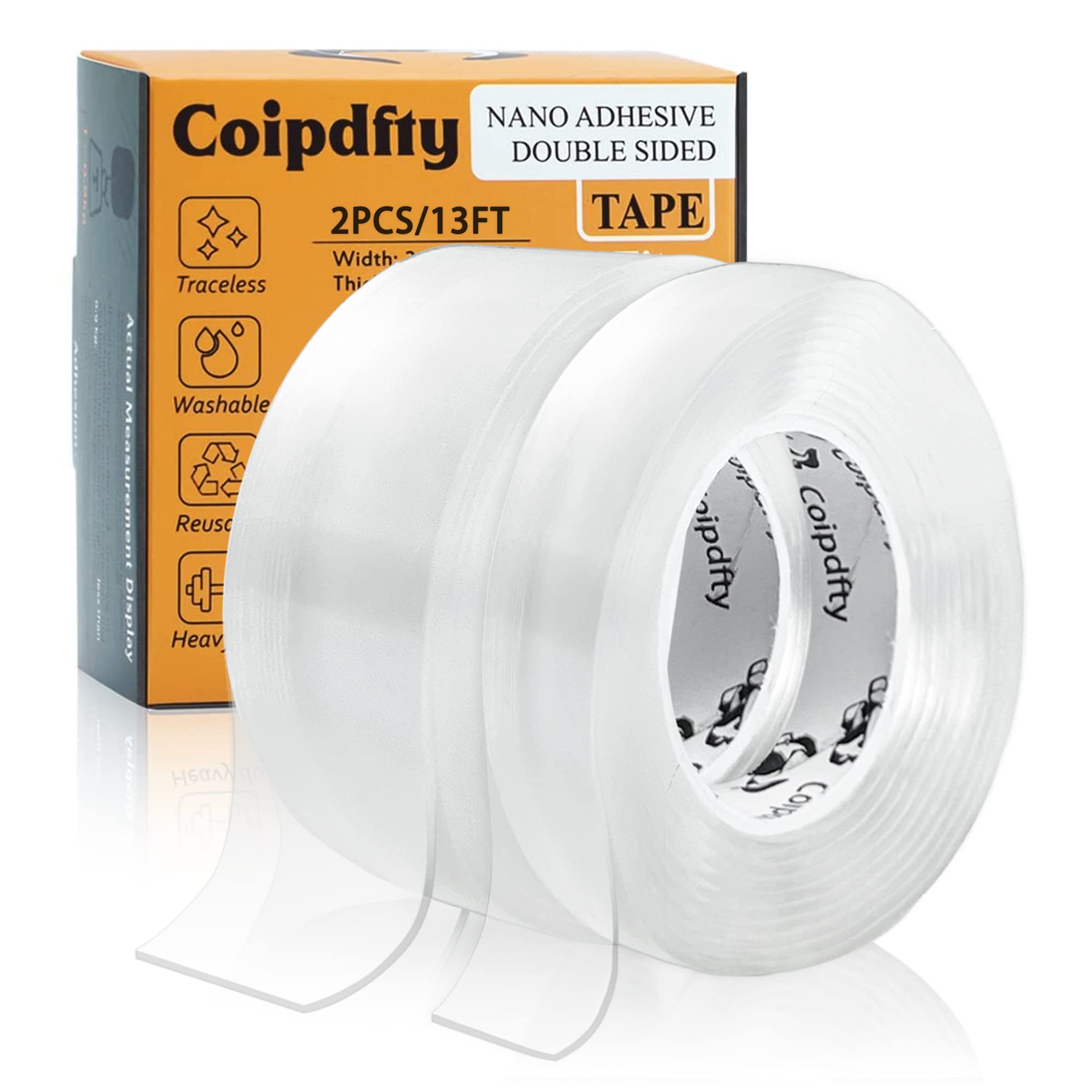 Strong Double Sided Tape for Walls - Removable Heavy Duty Mounting Adhesive for Posters, Photos & Wall Decor - Perfect for Home, Office & Dorm Room Organization