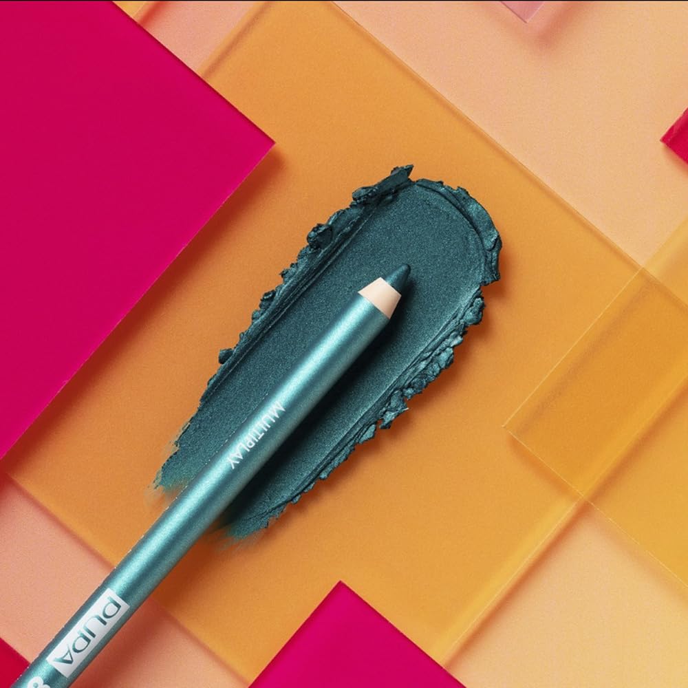 Pupa Milano Multiplay Eye Pencil - 04 Shocking Blue Waterproof Eyeliner for Women (0.04 oz) | Long-Lasting Smudge-Proof Eye Makeup for Day & Night Looks