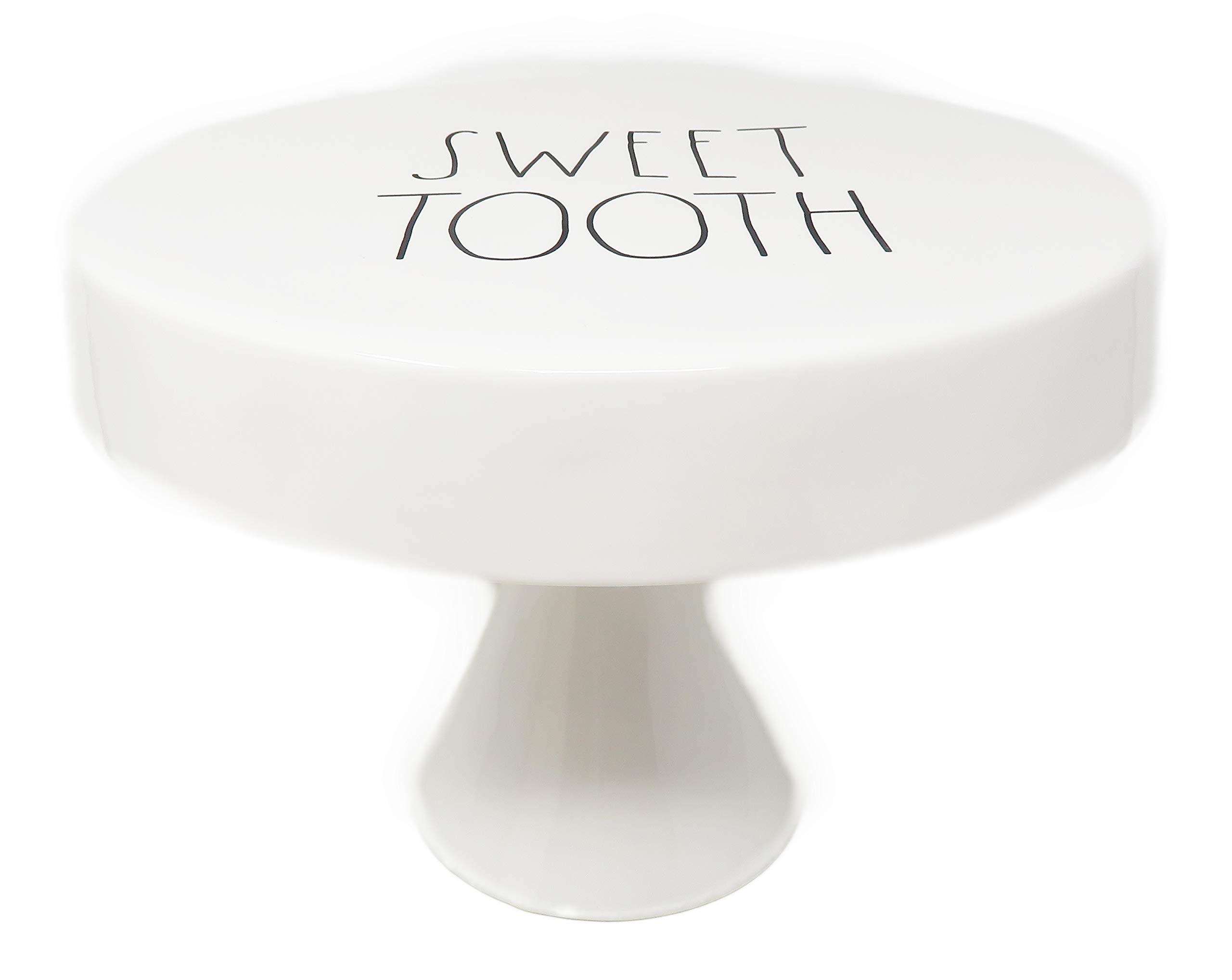 Rae Dunn by Magenta Sweet Tooth Ceramic Large Cake Stand - Perfect for Birthday Parties, Wedding Desserts & Kitchen Display