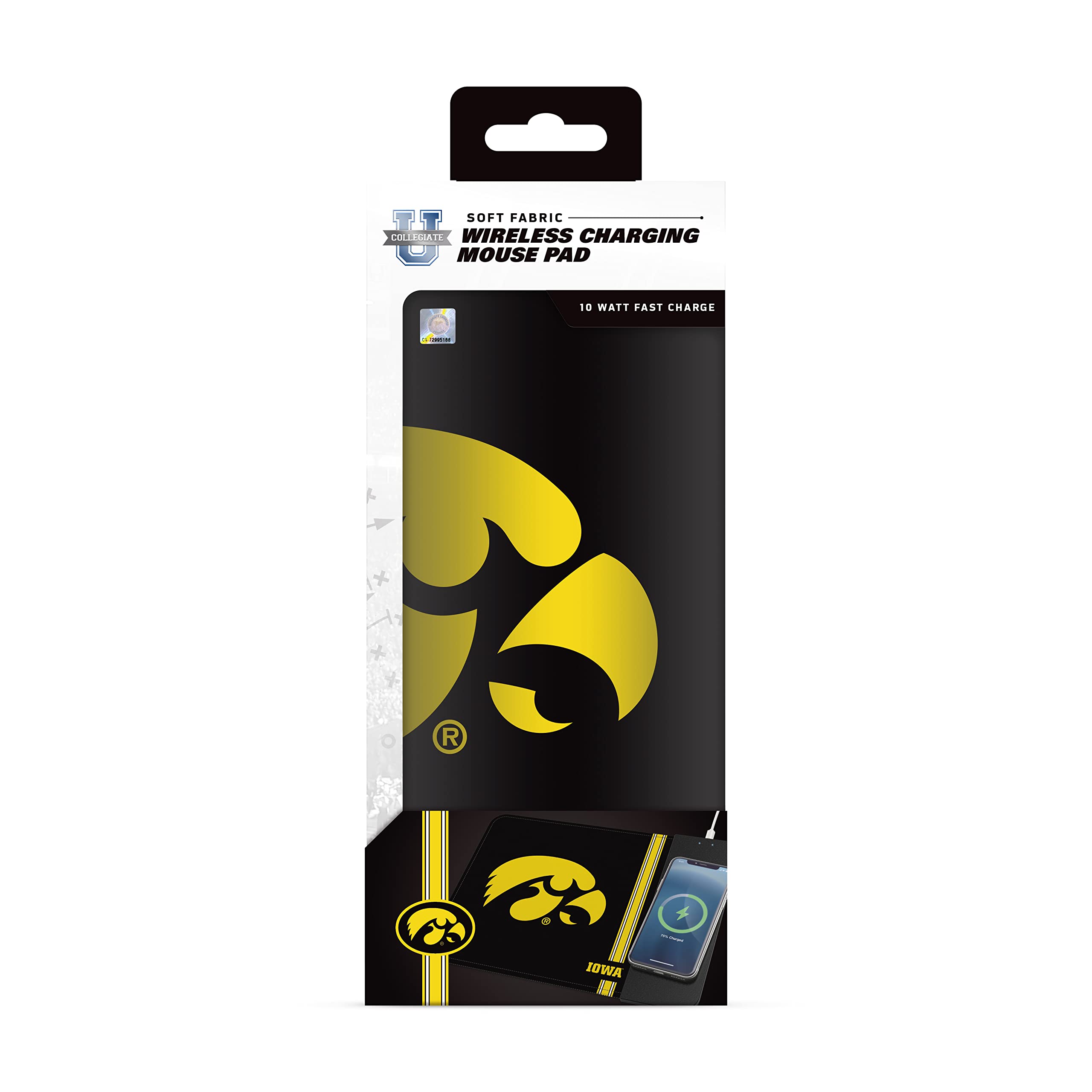 SOAR NCAA Unisex Wireless Charging Mouse Pad with Phone Holder - Perfect for Gaming, Office & College Dorm Desk Accessories
