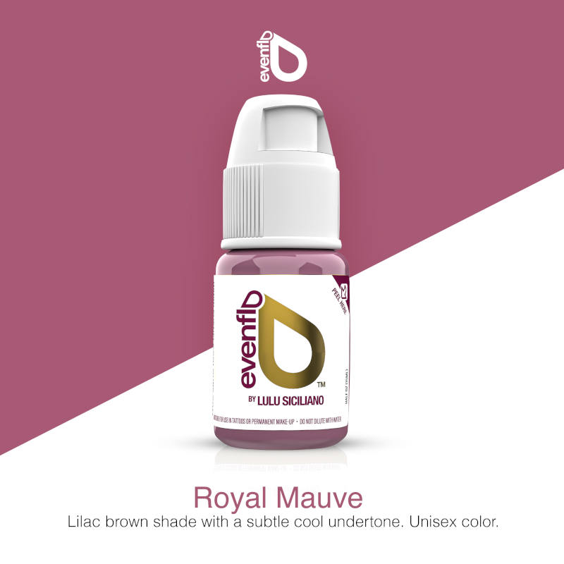 Perma Blend Luxe Evenflo Royale Mauve Tattoo Pigment - Professional Tattoo Ink for Vibrant, Long-Lasting Body Art - Perfect for Tattoo Artists and Permanent Makeup