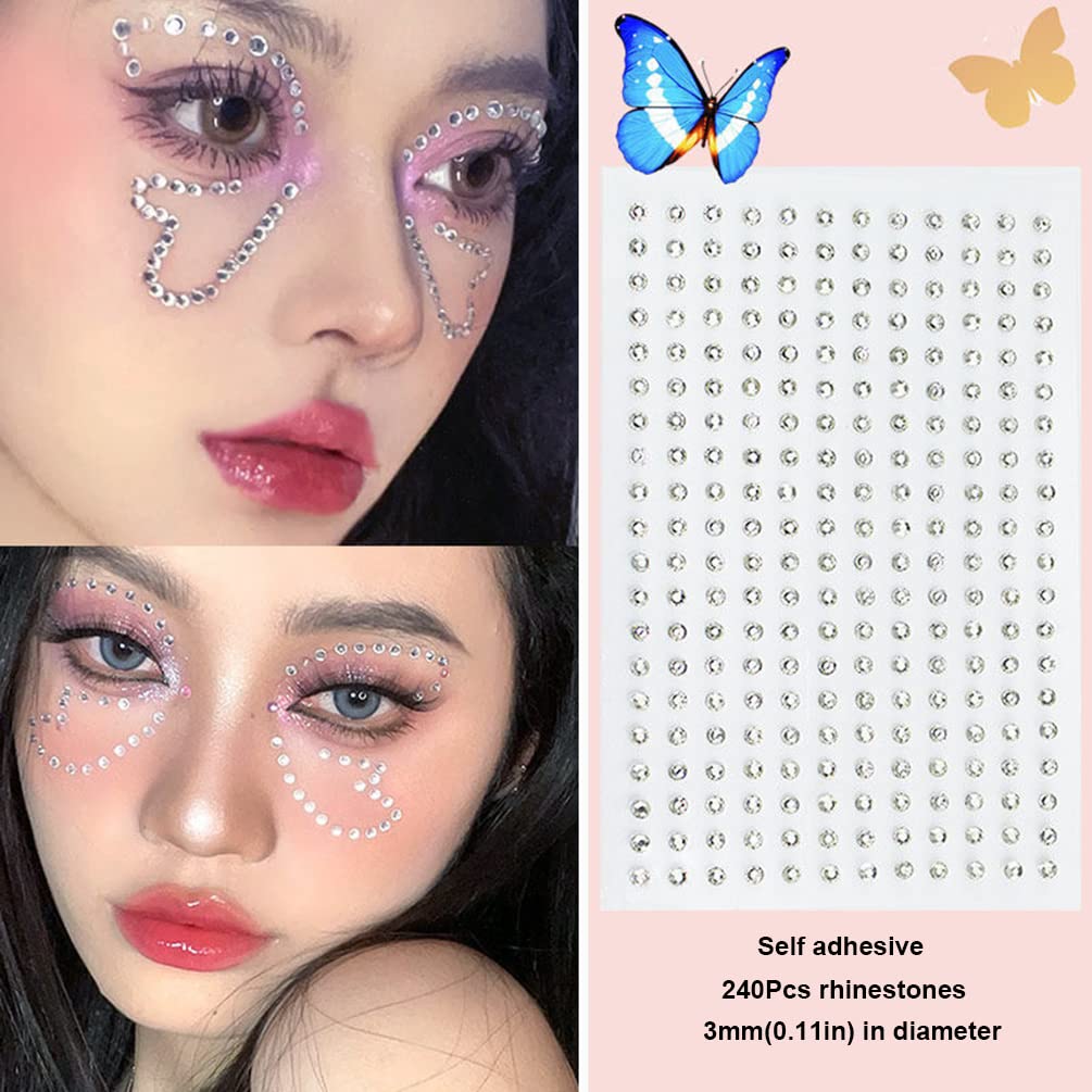 Reusable Face & Body Paint Stencils for Kids & Adults - Halloween Makeup Stencils, Temporary Tattoo Templates & Rhinestone Stickers (15 Sheets) | Perfect for Costume Parties, Festivals & Creative Body Art