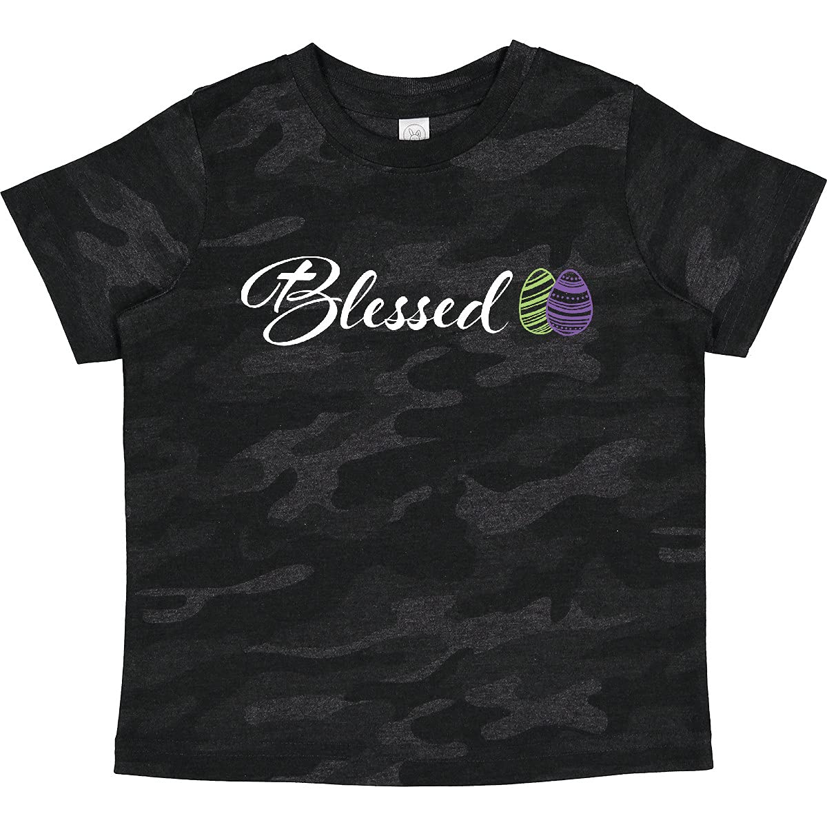 Easter Blessed Toddler T-Shirt with Green & Purple Eggs - Holiday Outfit