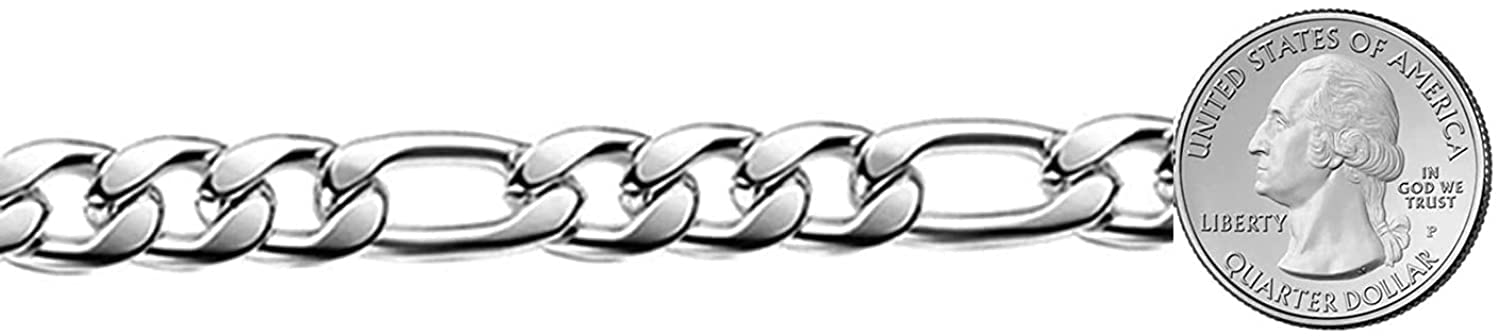 Savlano 925 Sterling Silver 10.5mm Italian Solid Figaro Link Chain Necklace for Men & Women - Handmade in Italy | Elegant Gift Box Included | Perfect for Weddings, Anniversaries & Everyday Luxury