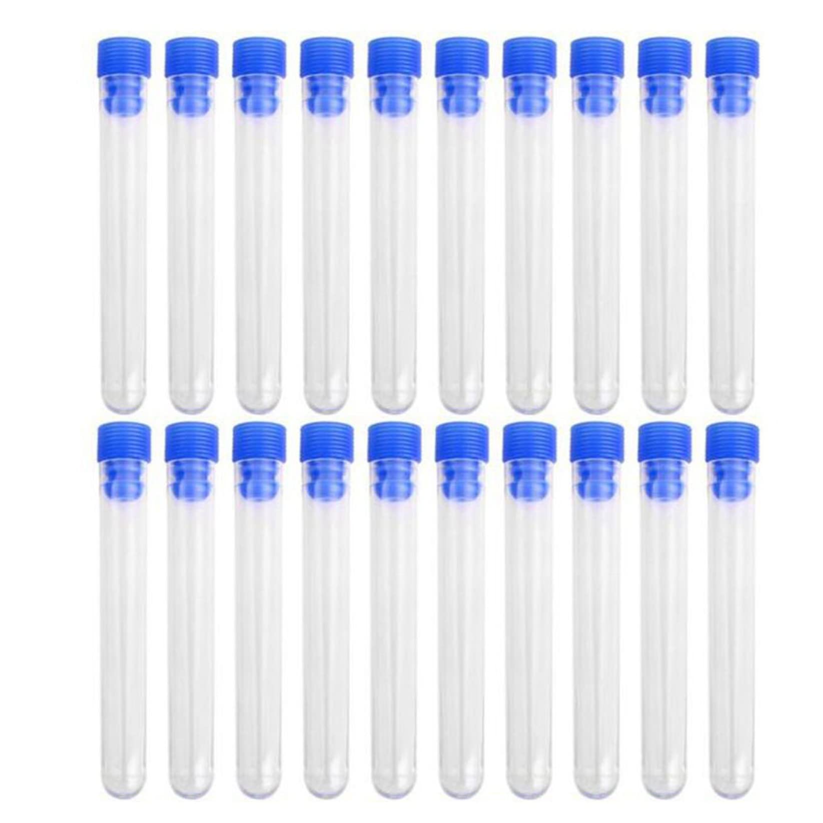 Linyutech 12x100mm Clear Plastic Test Tubes with Snap Caps - 10 Pack for School Science Labs, DIY Experiments & Home Chemistry Projects - Durable Laboratory Supplies for Kids & Professionals