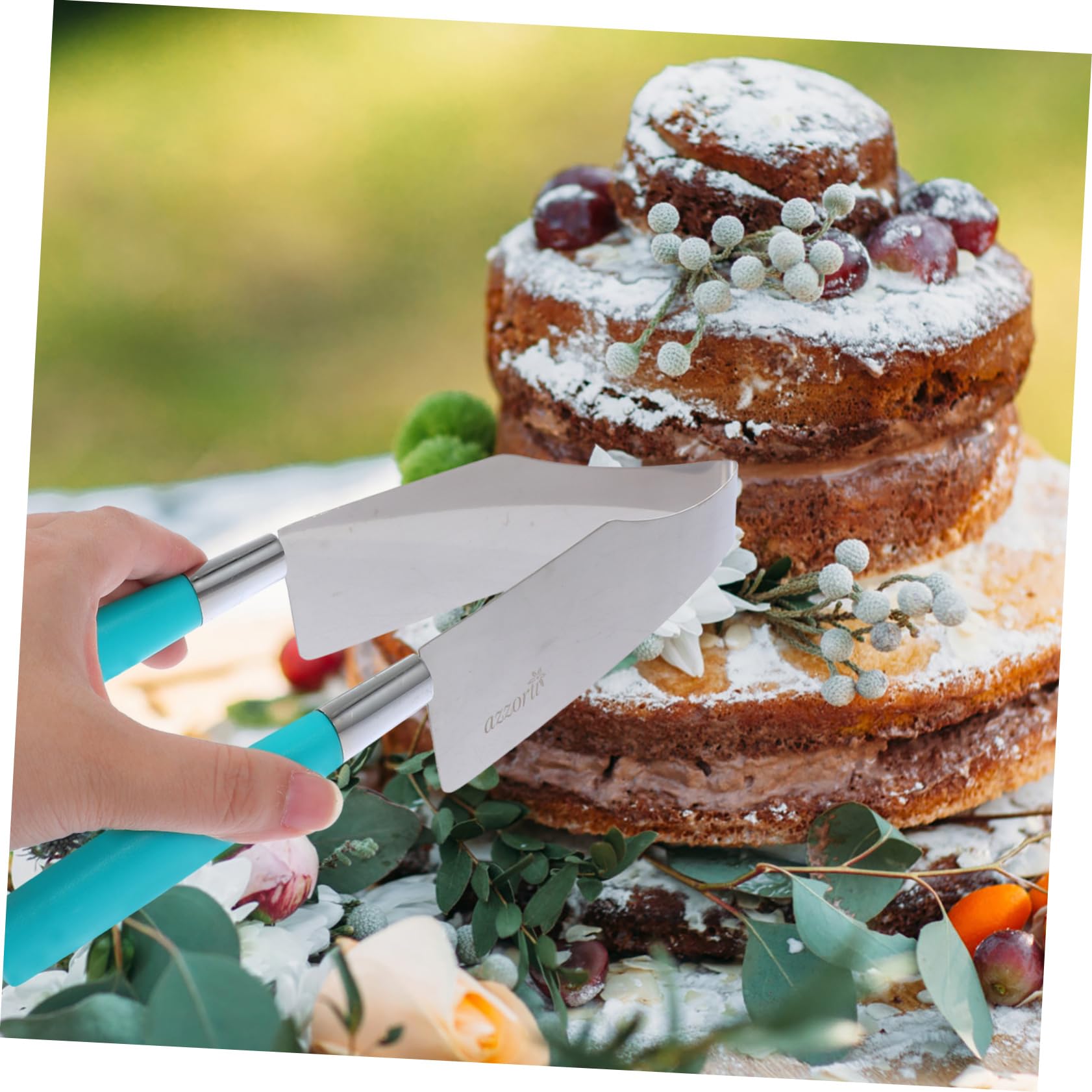 DOITOOL 2-Piece Stainless Steel Cake Slicer Set - Professional Cake Server, Pie Knife & Pastry Divider for Wedding, Birthday Parties & Bakery Use