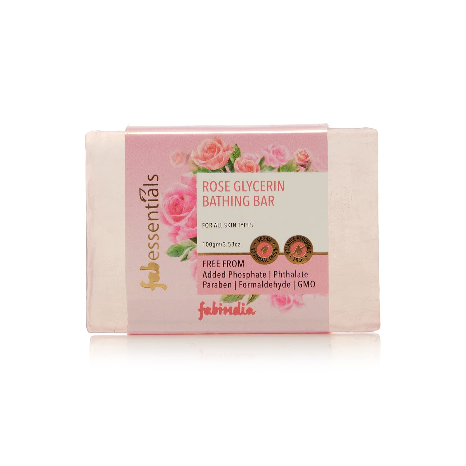 Fabessentials Assorted Glycerin Bath Soap Bar Pack of 3 - Rose, Sandalwood & Lavender Scent - 100g Each | Moisturizing Glycerine Soap for Women & Men | Nourishing Skin Care for Soft, Glowing Skin | Perfect for Daily Bathing, Spa Days & Gift Sets