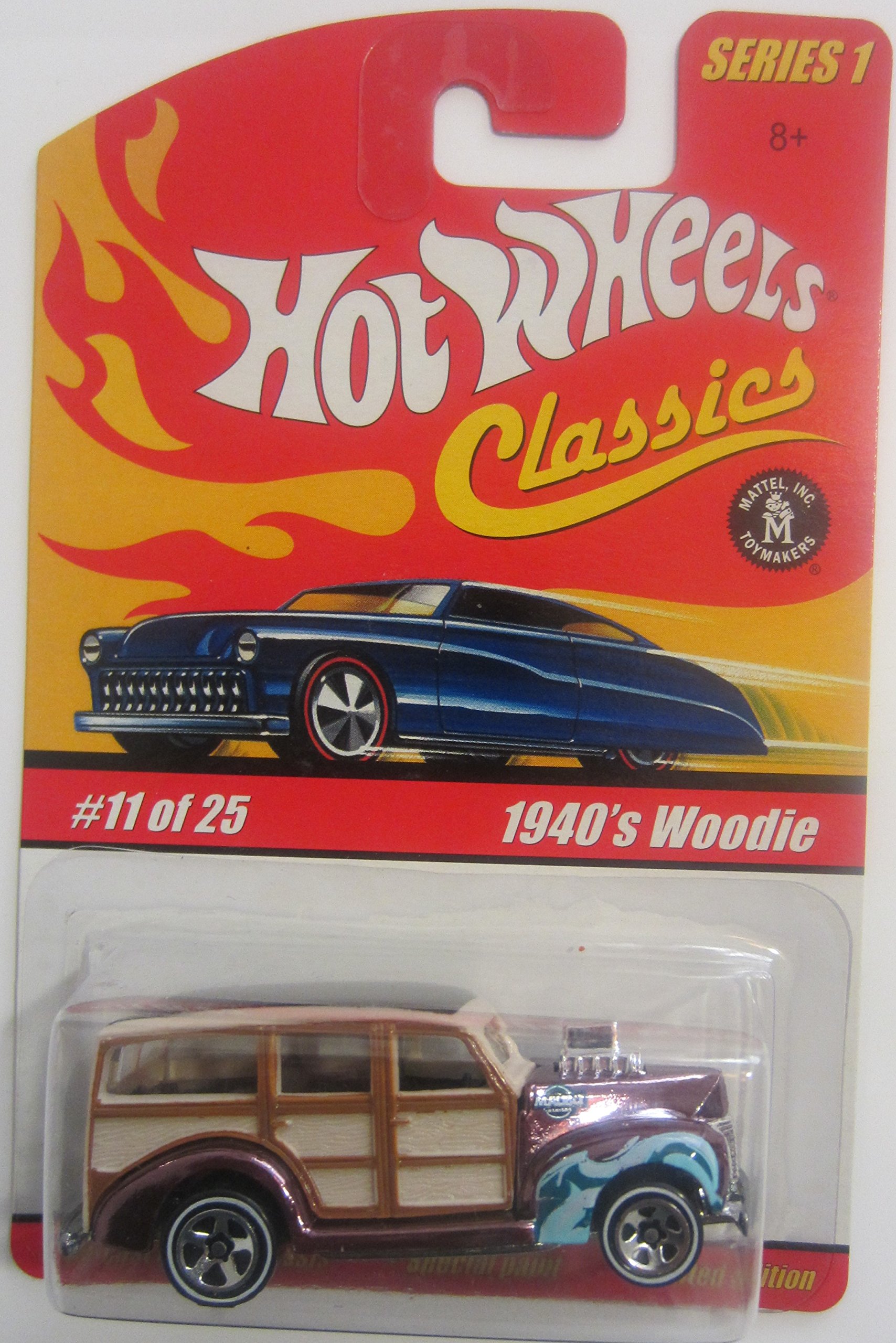 Hot Wheels 1940's Woodie Classics Series 1 Purple Die-Cast Car - Limited Edition 11/25 - Collectible Toy for Kids & Adults - Perfect for Display, Gifts and Car Enthusiasts