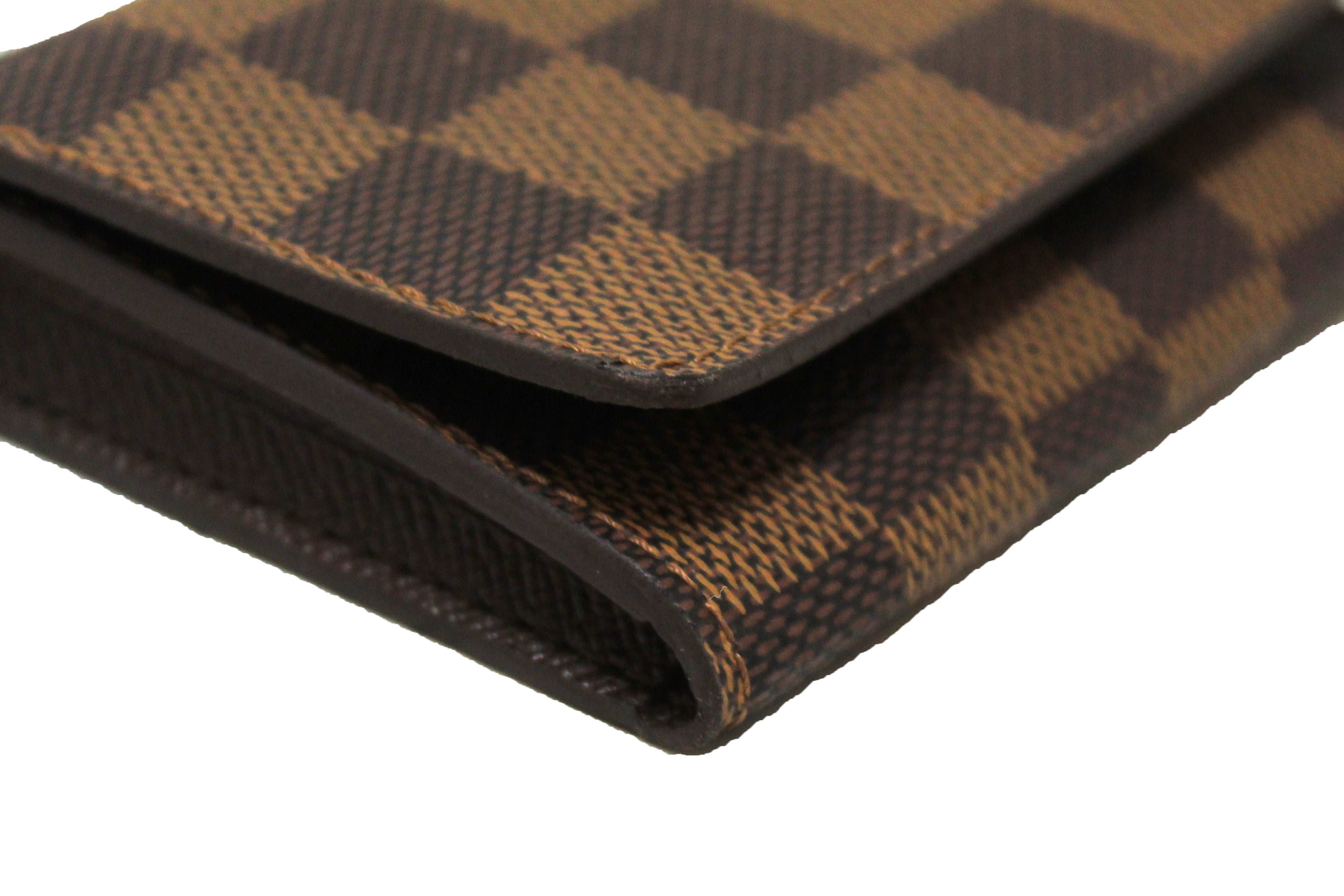 Authentic Louis Vuitton Damier Ebene Canvas Card Holder Wallet - Slim RFID Blocking Credit Card Case for Men & Women - Perfect for Business, Travel & Everyday Use
