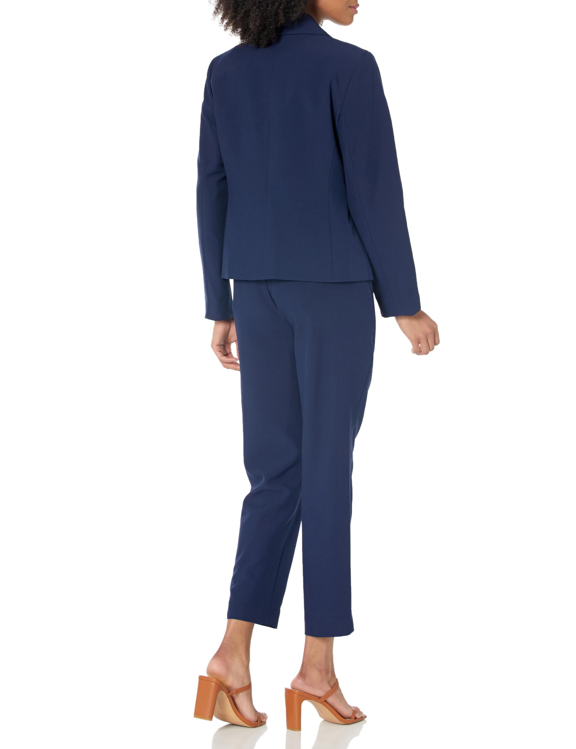 Women's Stylish 1-Button Blazer Jacket & Pants Set - Professional Office Wear & Business Casual Outfit for Work, Meetings, and Formal Events