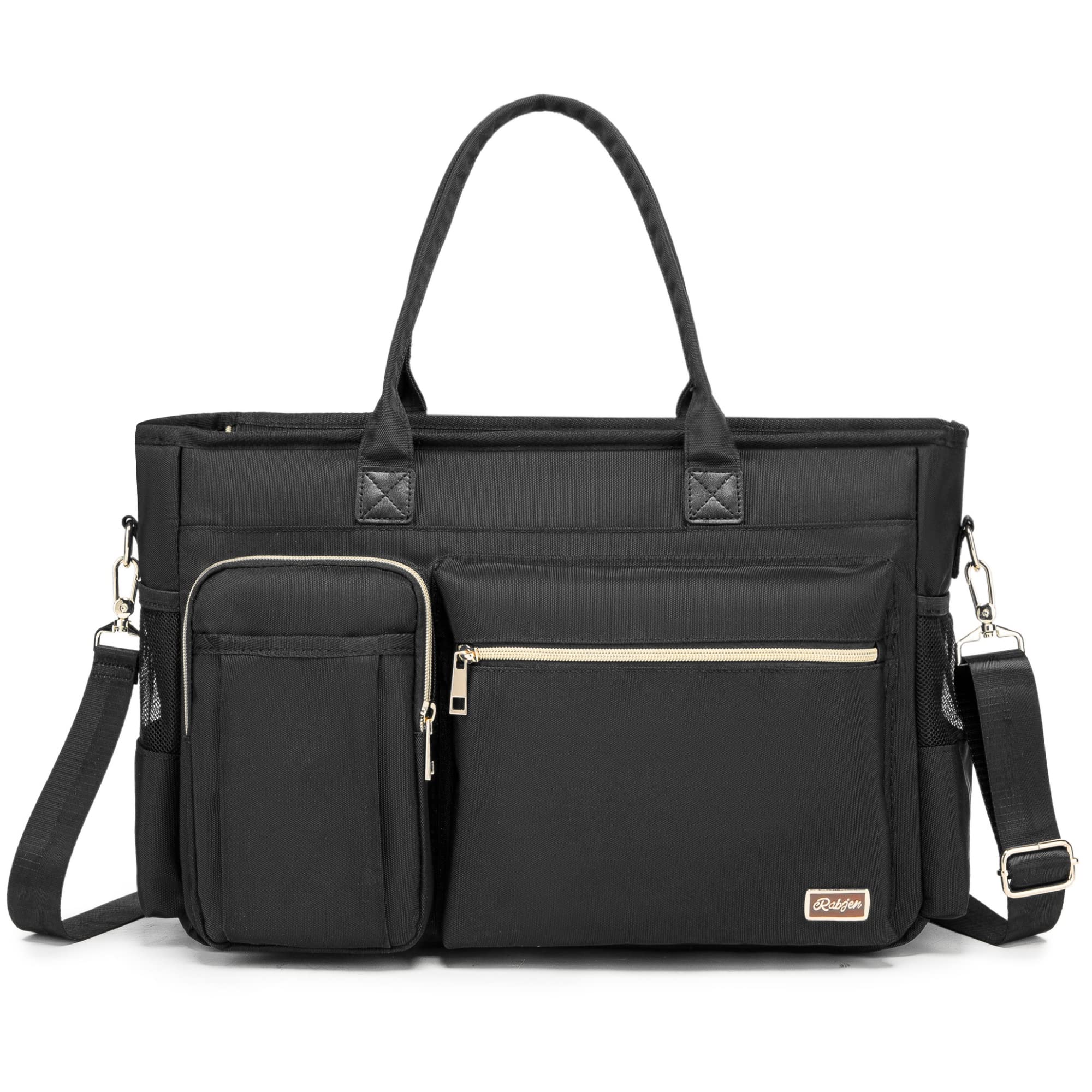 15.6'' Padded Laptop Tote Bag - Stylish Middle Size Computer Messenger Bag for Teachers, Students & Professionals, Perfect for Work, School & Travel