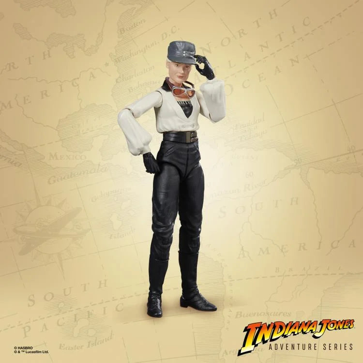 Indiana Jones Adventure Series Dr. Elsa Schneider Action Figure with Grail Table Accessory - Perfect for Collectors, Movie Fans & Adventure Display Scenes