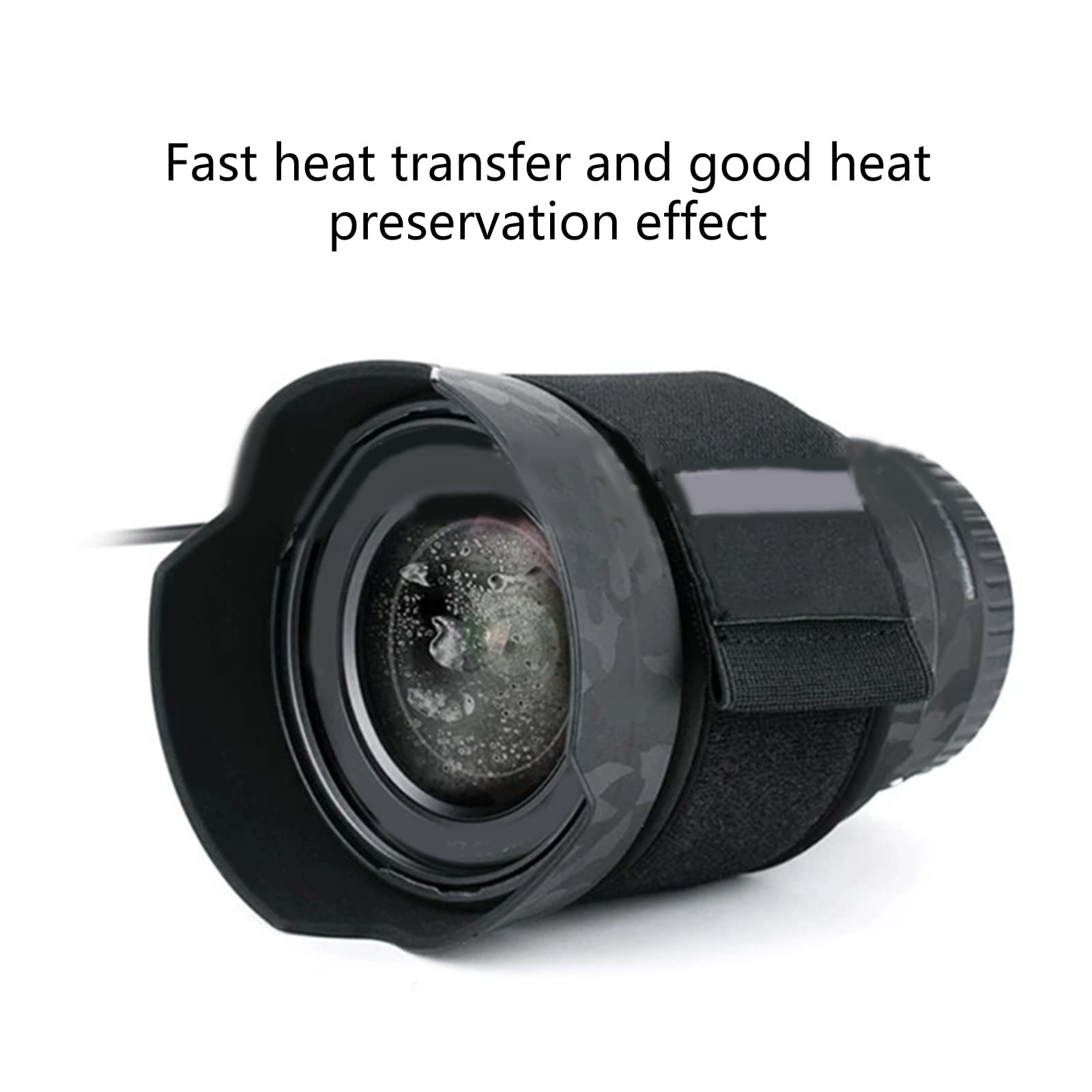 USB-Powered Camera Lens Heater - Anti-Fog & Condensation Prevention for DSLR/Mirrorless Lenses - Perfect for Outdoor Photography in Cold Weather & Telescope Use