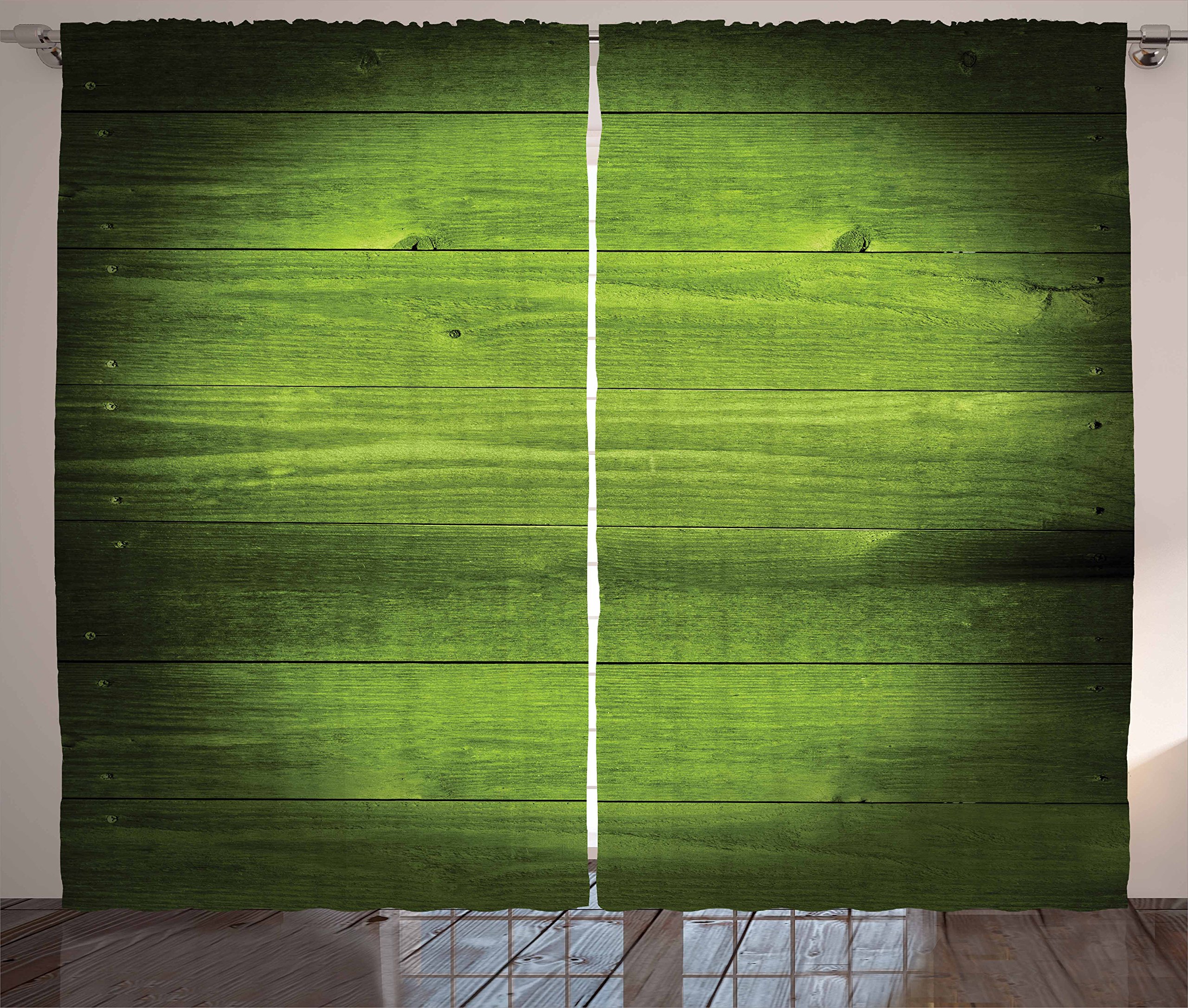 Ambesonne Forest Green Blackout Curtains - 108