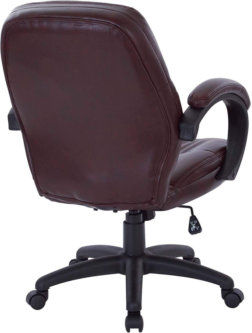 Office Star Work Smart™ Deluxe Faux Leather Managers Chair [FL605] - Ergonomic Executive Office Chair for Home & Business Use, Comfortable Leather-Like Swivel Task Chair with Adjustable Height & Lumbar Support