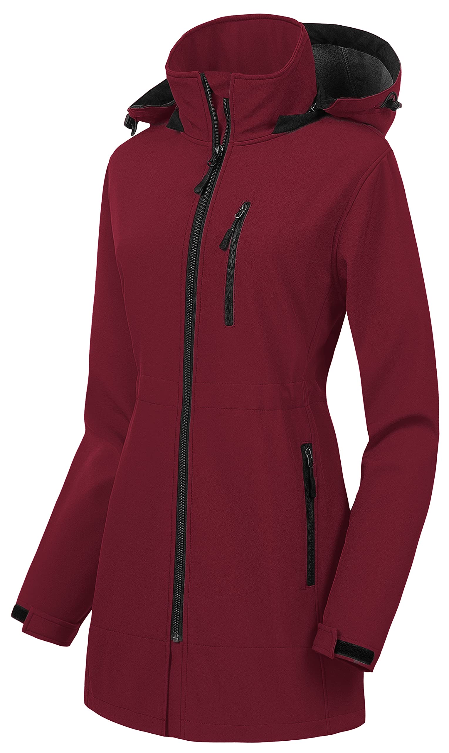 CREATMO Women's Lightweight Waterproof Softshell Tactical Jacket - Fleece Lined Windbreaker for Outdoor Hiking, Camping & Winter Sports | US Sizes