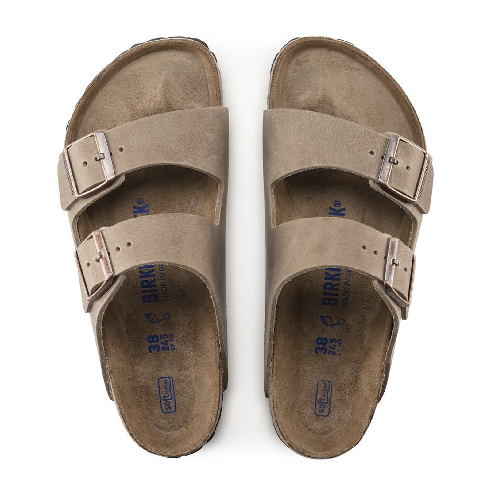 Birkenstock Arizona Soft Footbed Slide Sandals for Men & Women - Comfortable Leather Unisex Sandals with Arch Support | Perfect for Beach, Travel & Everyday Wear (Tobacco Oiled Leather)