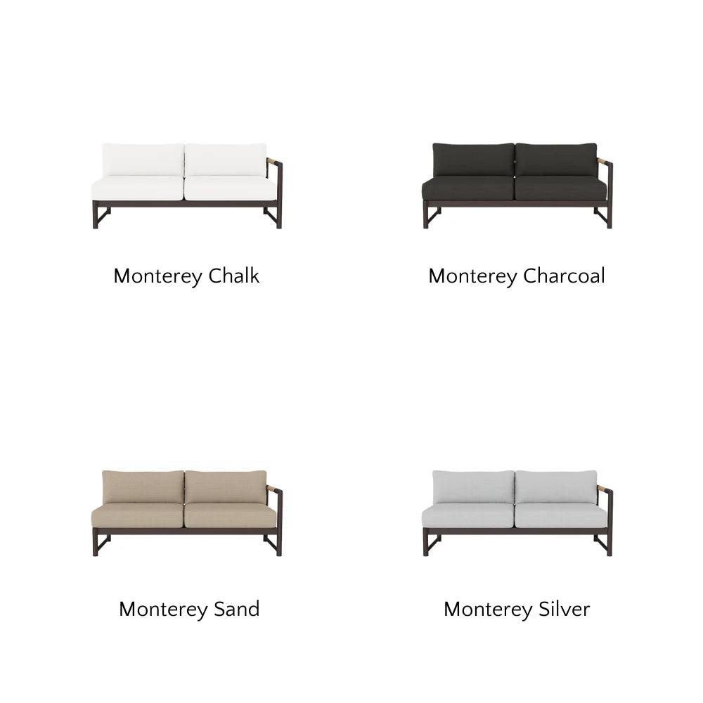 Breeze XL Outdoor Patio Loveseat with Right Arm - Perfect for Gardens, Decks, and Poolside Relaxation