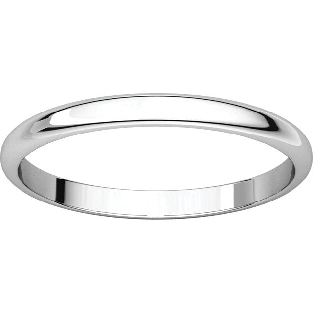 14K Gold 2mm Half Round Lightweight Wedding Band for Men – Perfect for Everyday Wear, Anniversaries & Special Occasions