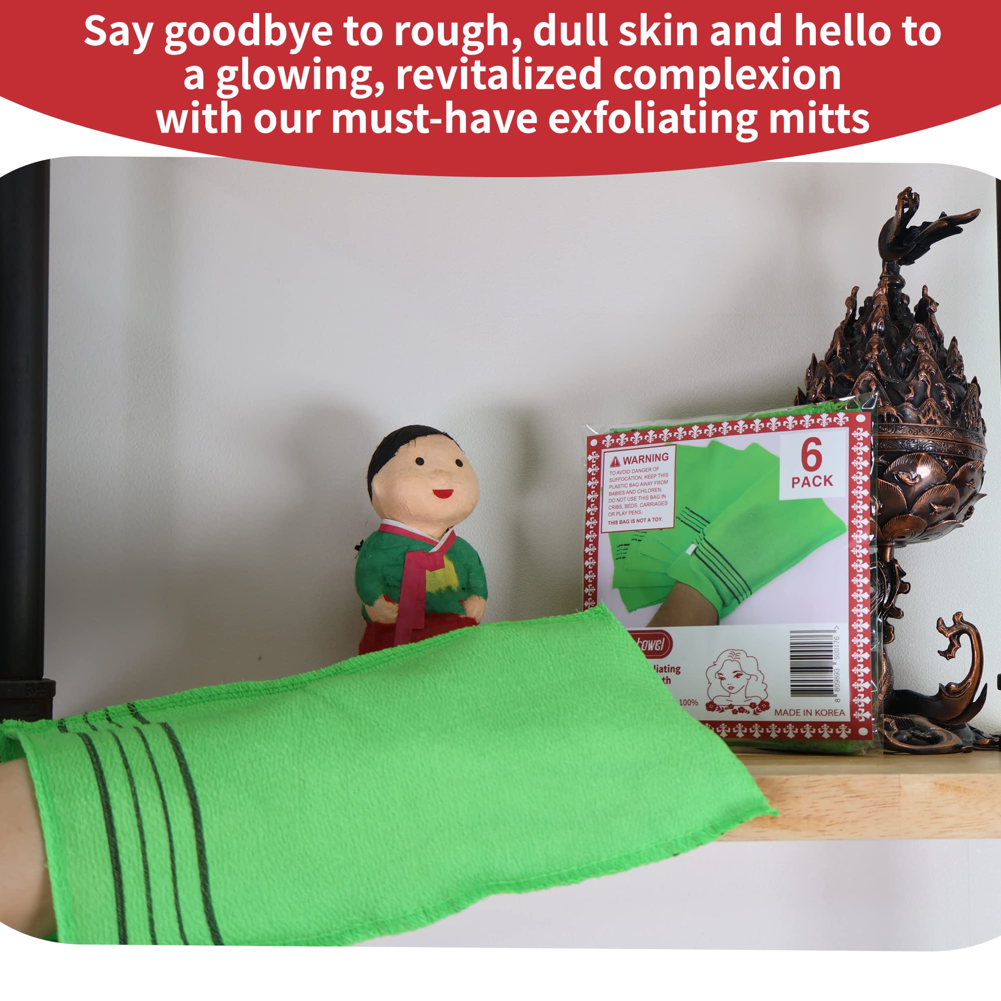 Korean Exfoliating Bath Mitt - 9.9