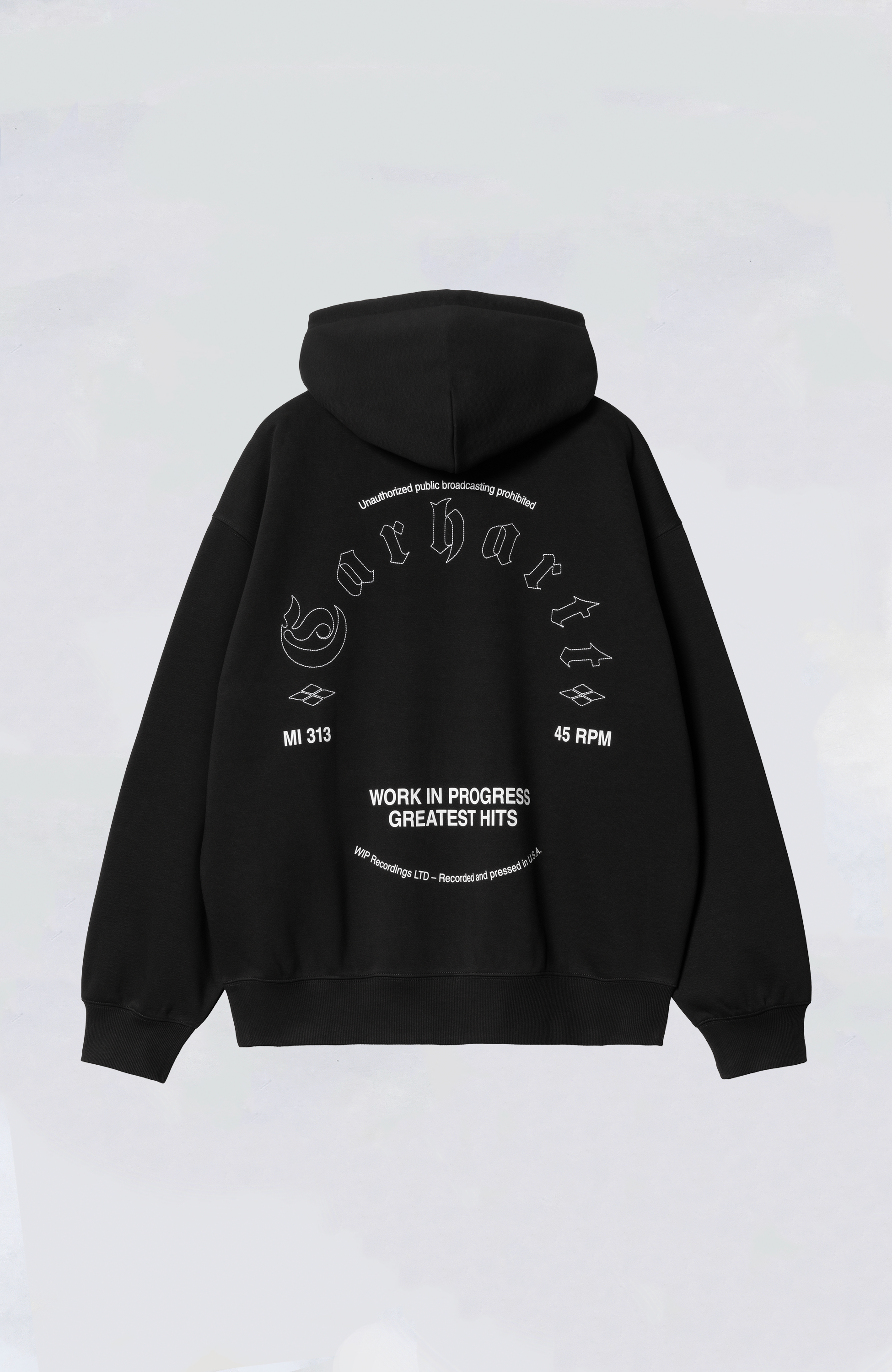 Carhartt WIP Hooded Greatest Hits Sweatshirt - Men's Pullover Fleece Hoodie for Casual Wear & Outdoor Activities