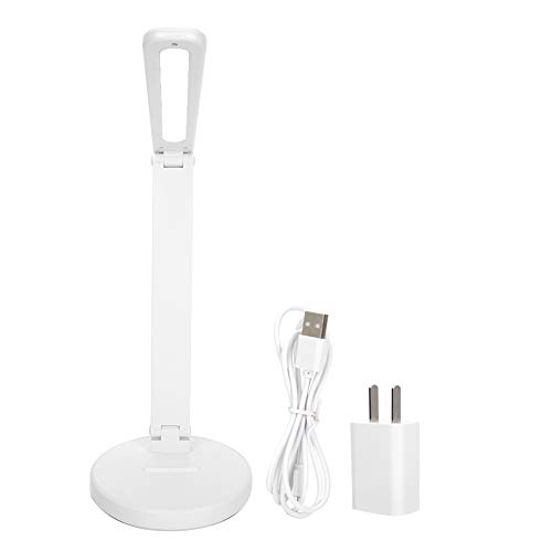 Eye-Caring LED Desk Lamp with Dimmable Brightness - Adjustable Office Table Light for Reading, Studying, Nail Art, Tattoo & Cosmetic Work - White Small Desk Lamp for Home & Office Use