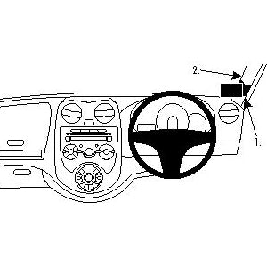 ClicOn No Holes Right Hand Dash Mount for Nissan Micra (2011-2013) - Secure Phone Holder for Safe Driving & Navigation