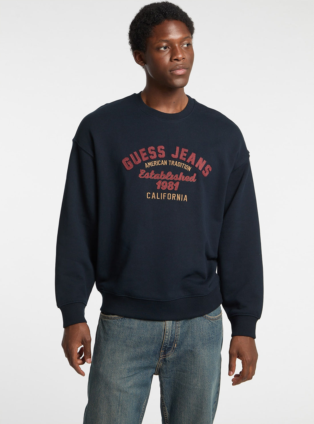 Guess Women's Navy Vintage Denim Jumper Dress - Casual Retro Style for Everyday Wear, Date Nights & Fall Fashion