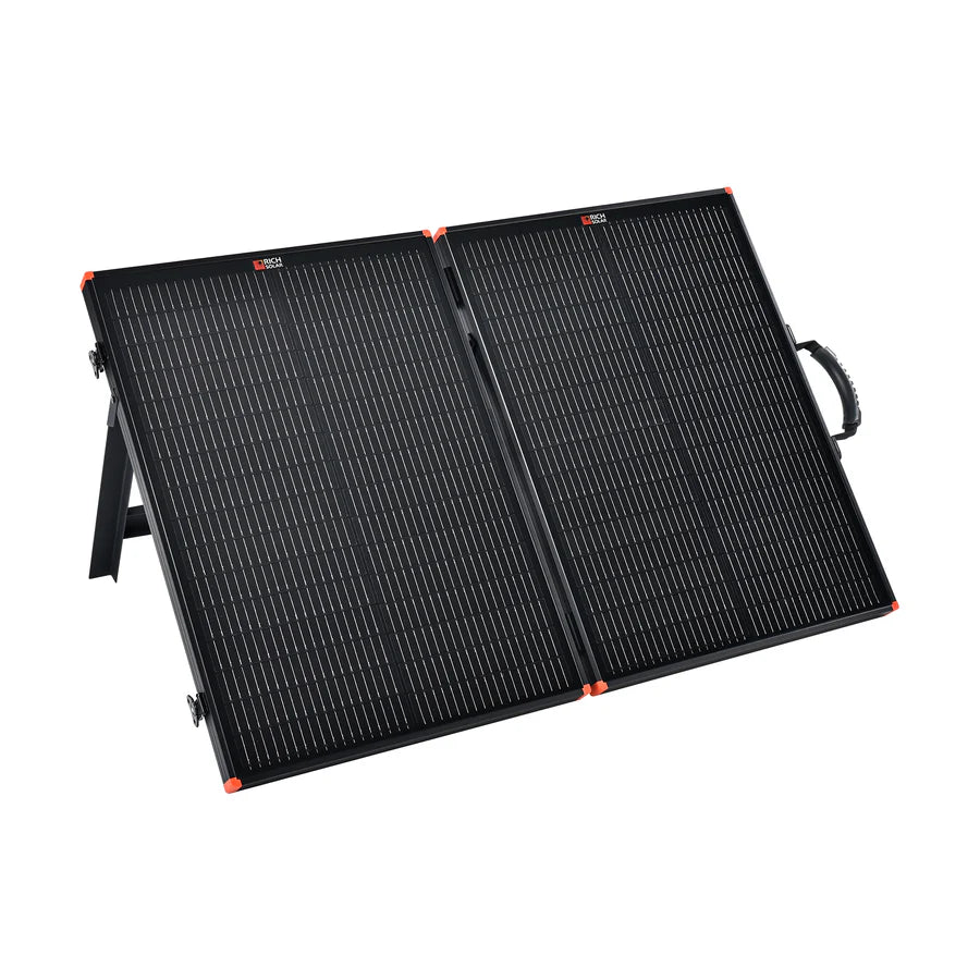 100W Portable Solar Panel Briefcase - High Efficiency 100 Watt Foldable Solar Charger for EcoFlow, Bluetti, Hysolis | Perfect for Camping, RV Trips & Emergency Power Backup