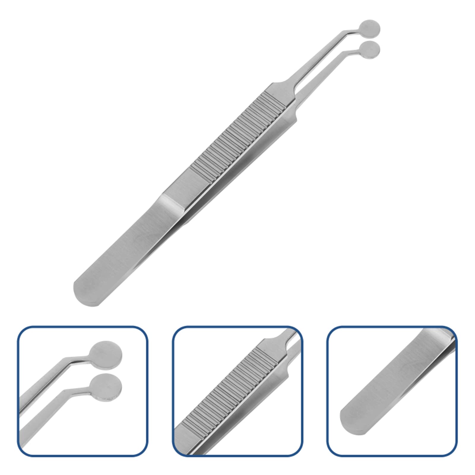 Professional Eyelid Hair Gland Meibomian Tweezers - Round Tip Nose Hair Trimmer & Compressor Tool for Eyebrow Grooming and Facial Hair Removal - Perfect for Salon, Spa, and Home Use