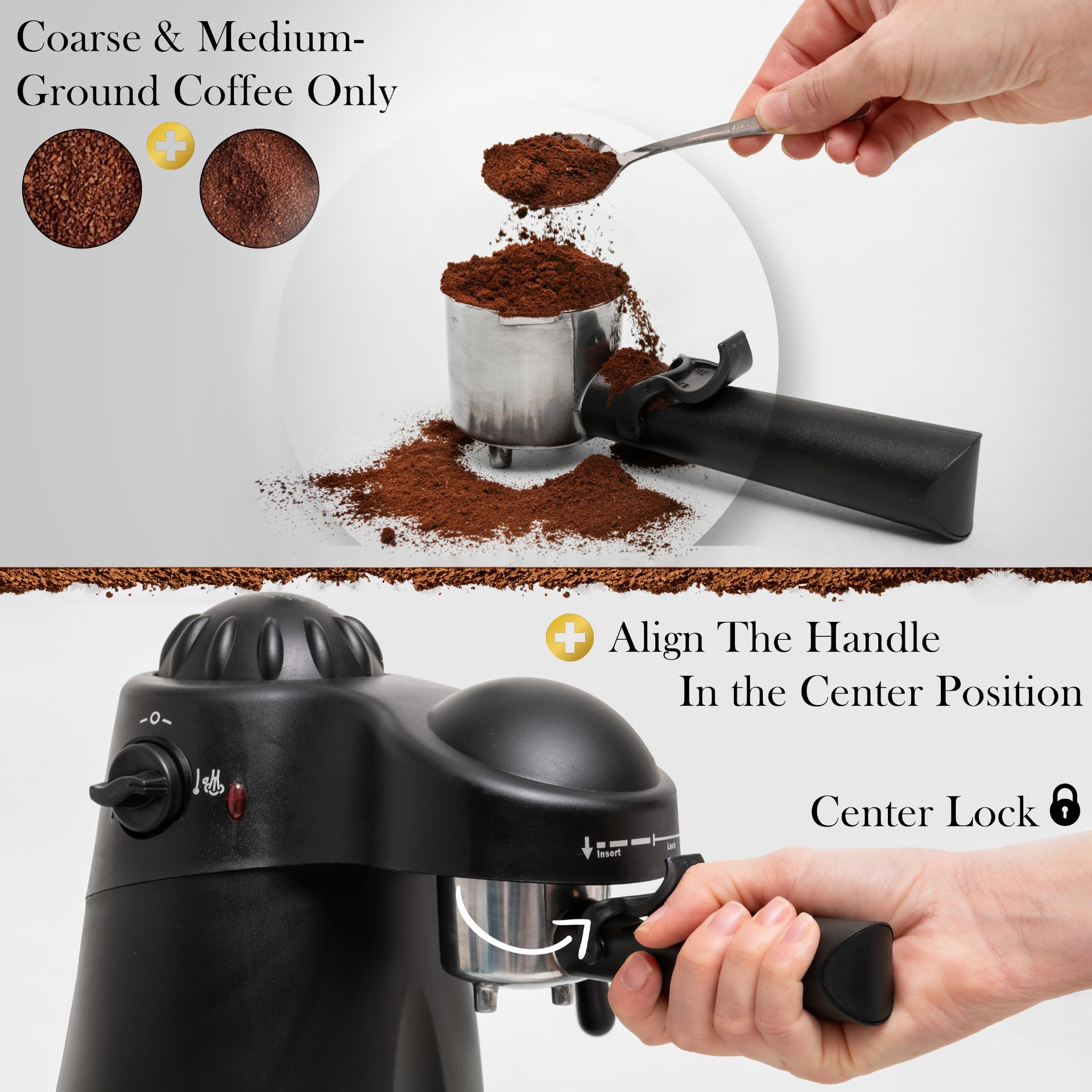 Mixpresso 3.5 Bar Espresso Machine with Milk Frother - 800W Coffee Maker for Espresso, Cappuccino & Latte - 4 Cup Capacity with Glass Carafe - Perfect for Home, Office & Coffee Shops
