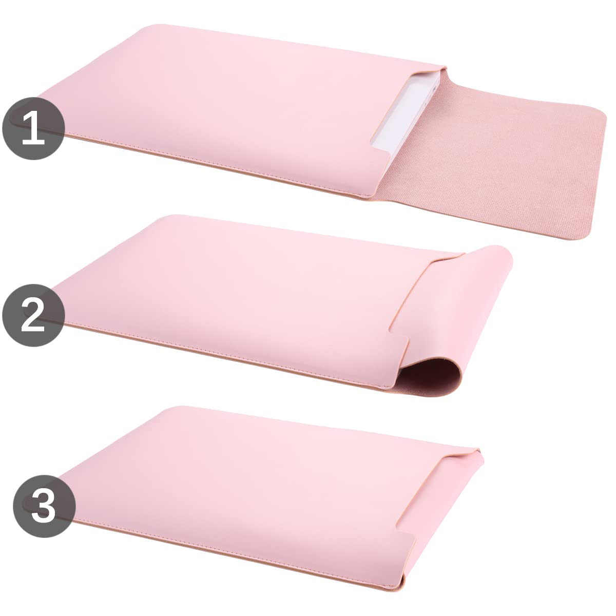Strawberry Laptop Sleeve 13 Inch - Pink Faux Leather Protective Case for MacBook Air 13 & MacBook Pro 13 | Cute Computer Cover for Women & Girls | Perfect for School, Office & Travel Accessories