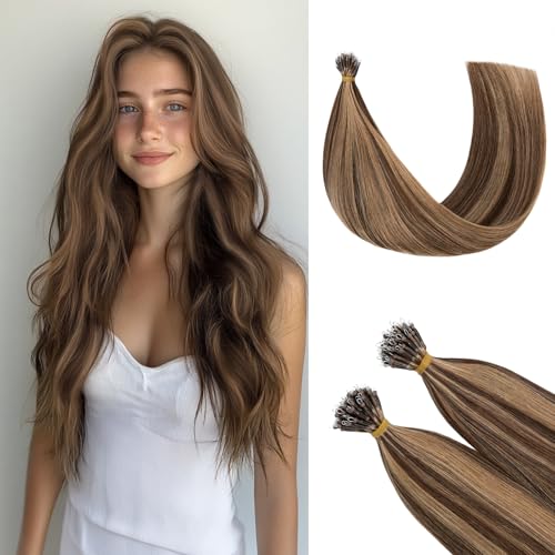 #4/27 Medium Brown mix Dark Blonde