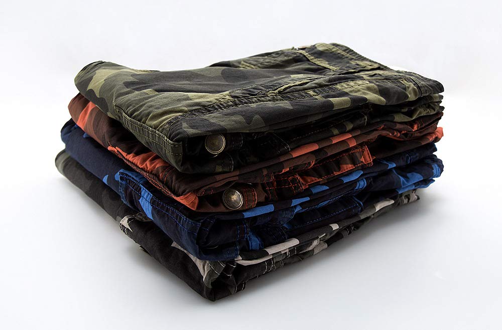Men's Camouflage Cargo Shorts - Tactical Military Camo Outdoor Work Shorts for Hiking, Fishing & Hunting | Durable & Comfortable Casual Wear
