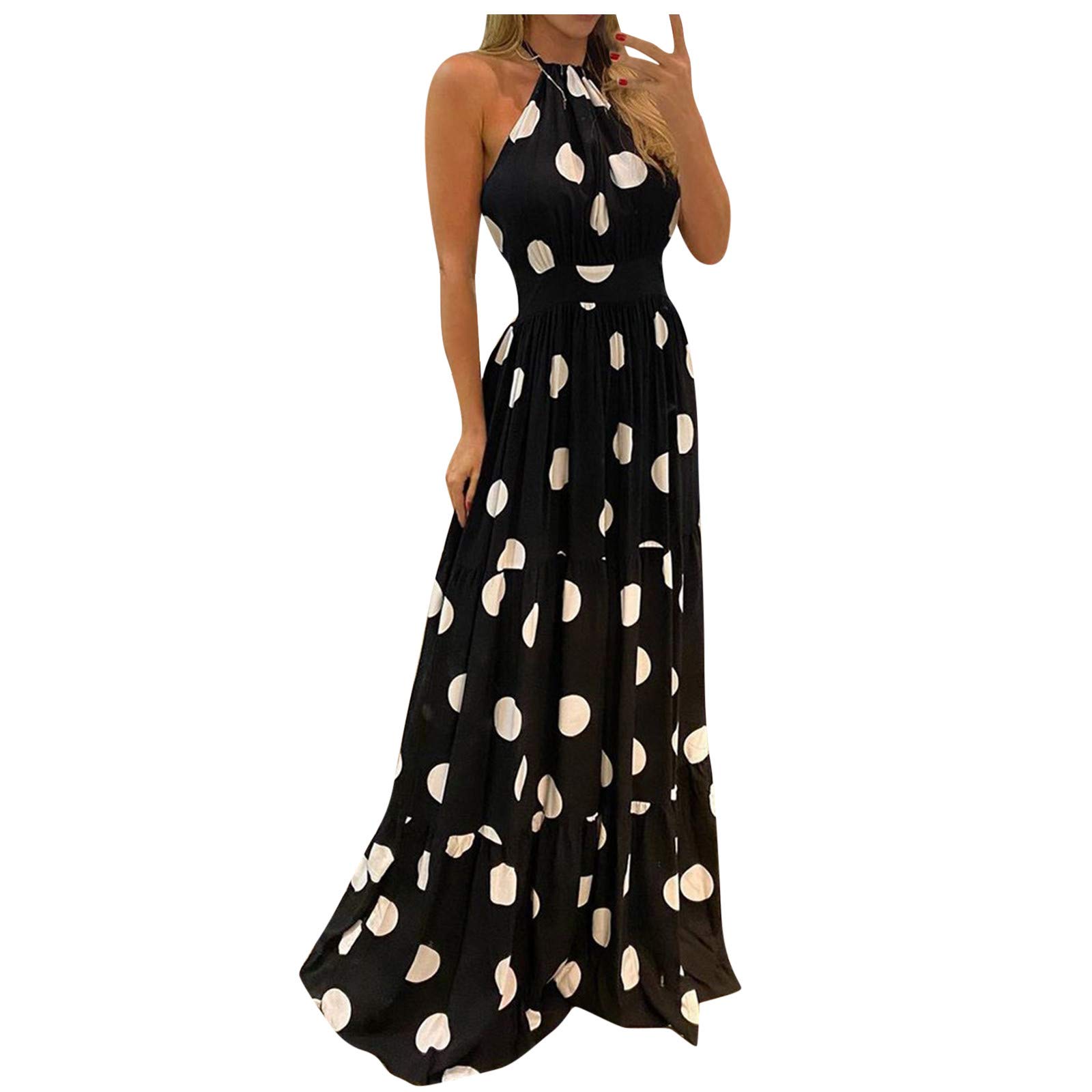 Women's Modest Summer Maxi Dress - Sleeveless Bohemian Beach Dress for Plus Size | Perfect for Vacations, Weddings & Casual Outings