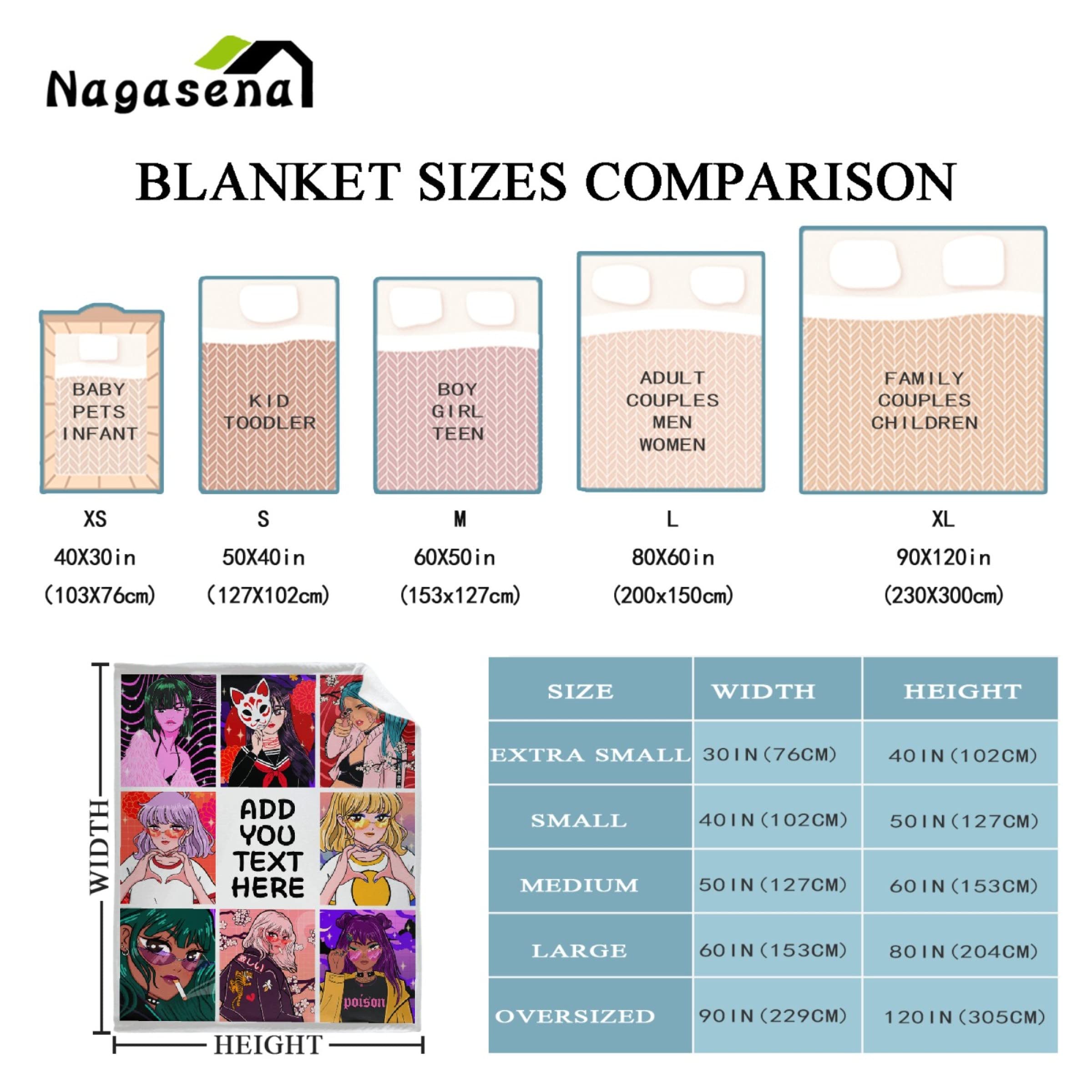 Custom Anime Photo Collage Blanket - Personalized Extra Large 120x90 Inch Fleece Throw with Scannable Design - Perfect Gift for Family, Couples & Friends - Great for Home Decor, Cuddling & Special Occasions
