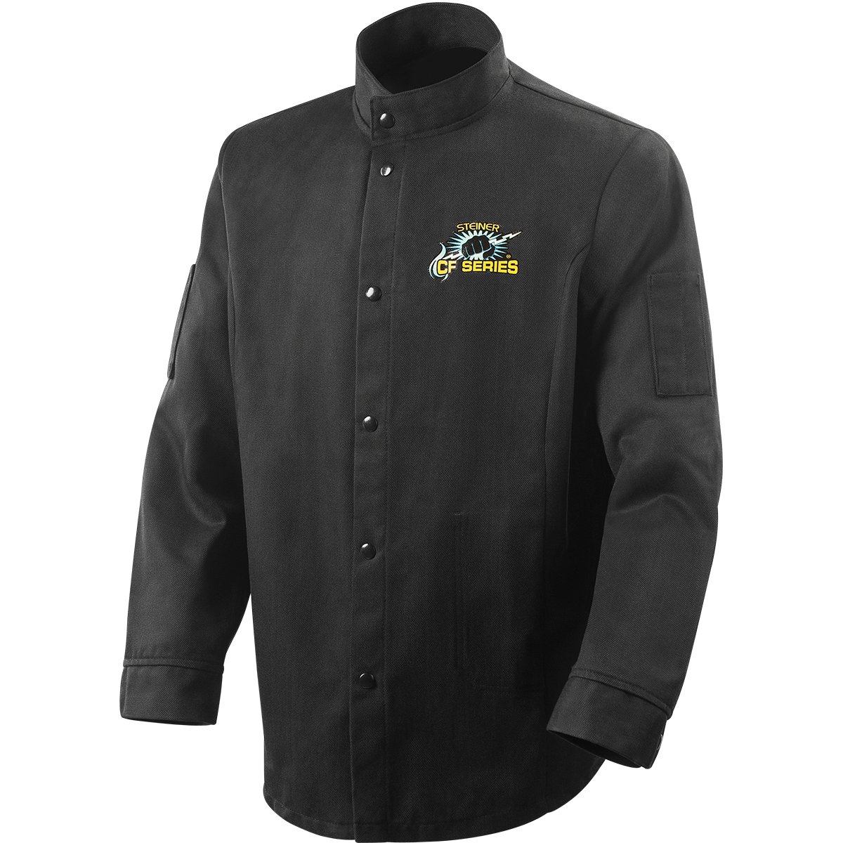 Steiner 1360-X 30-Inch CF-Series Jacket - Black Carbonized Fiber, Extra Large (XL) - Durable & Stylish Motorcycle Riding Gear for Men - Perfect for Cruising, Racing & Outdoor Adventures